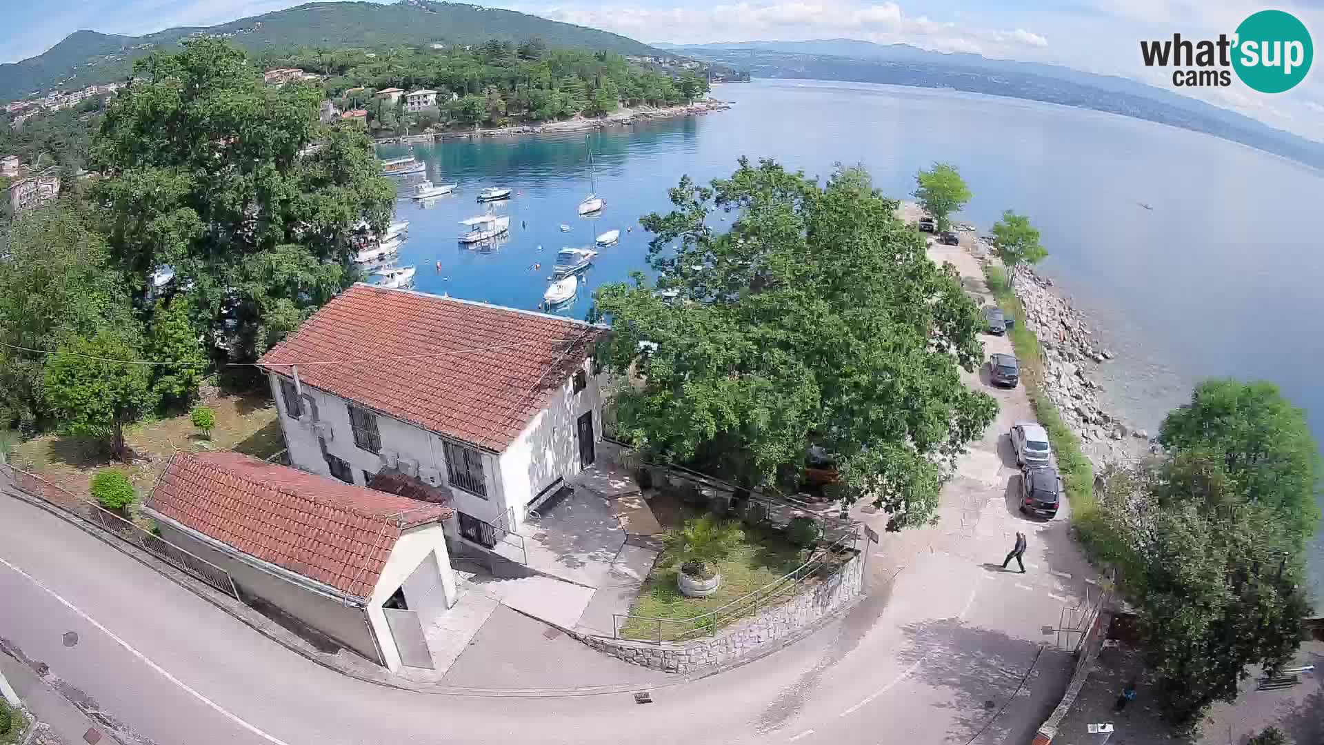 Webcam puerto de Ika – Vista en directo y luces de Opatija