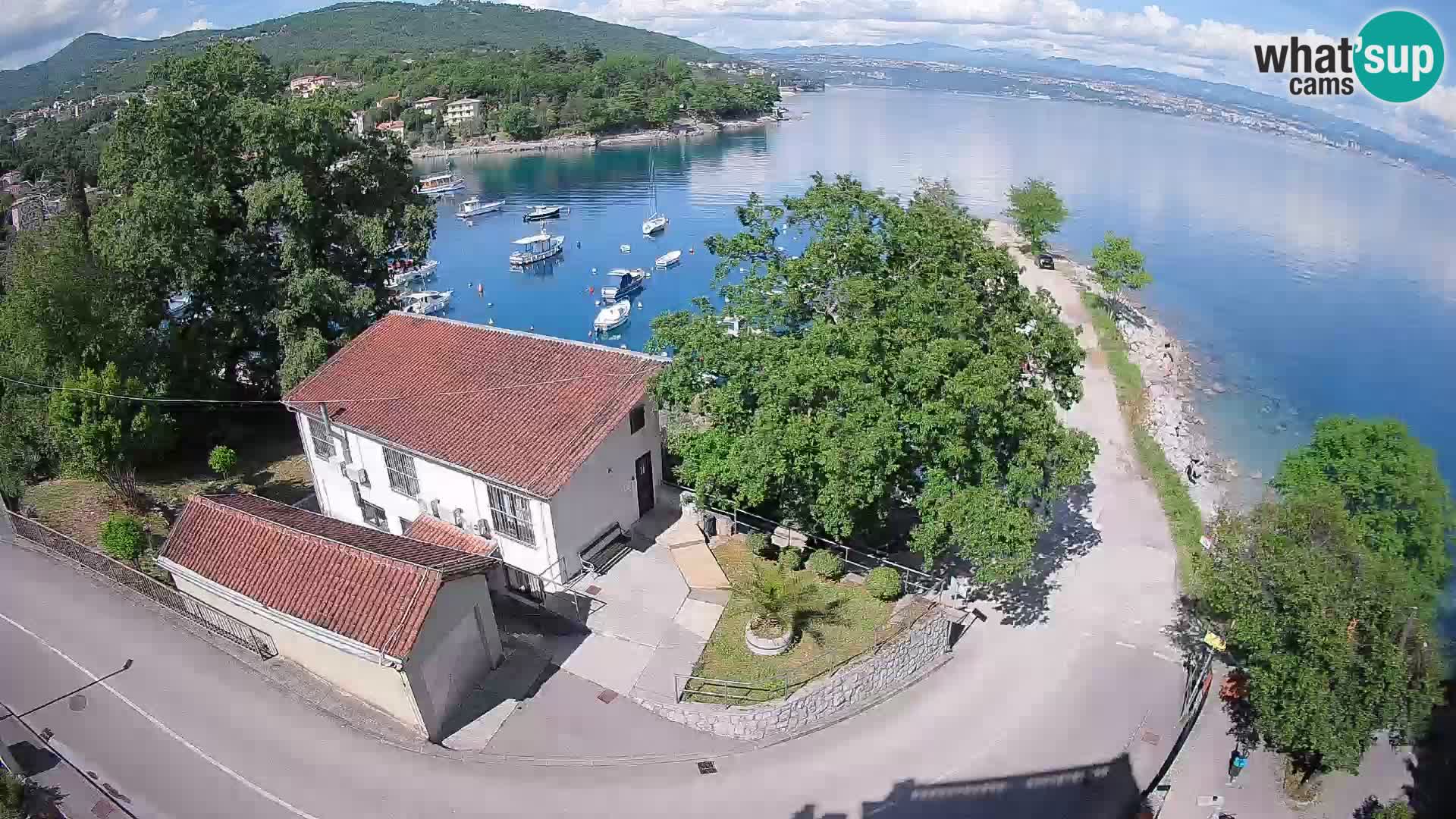 Webcam puerto de Ika – Vista en directo y luces de Opatija