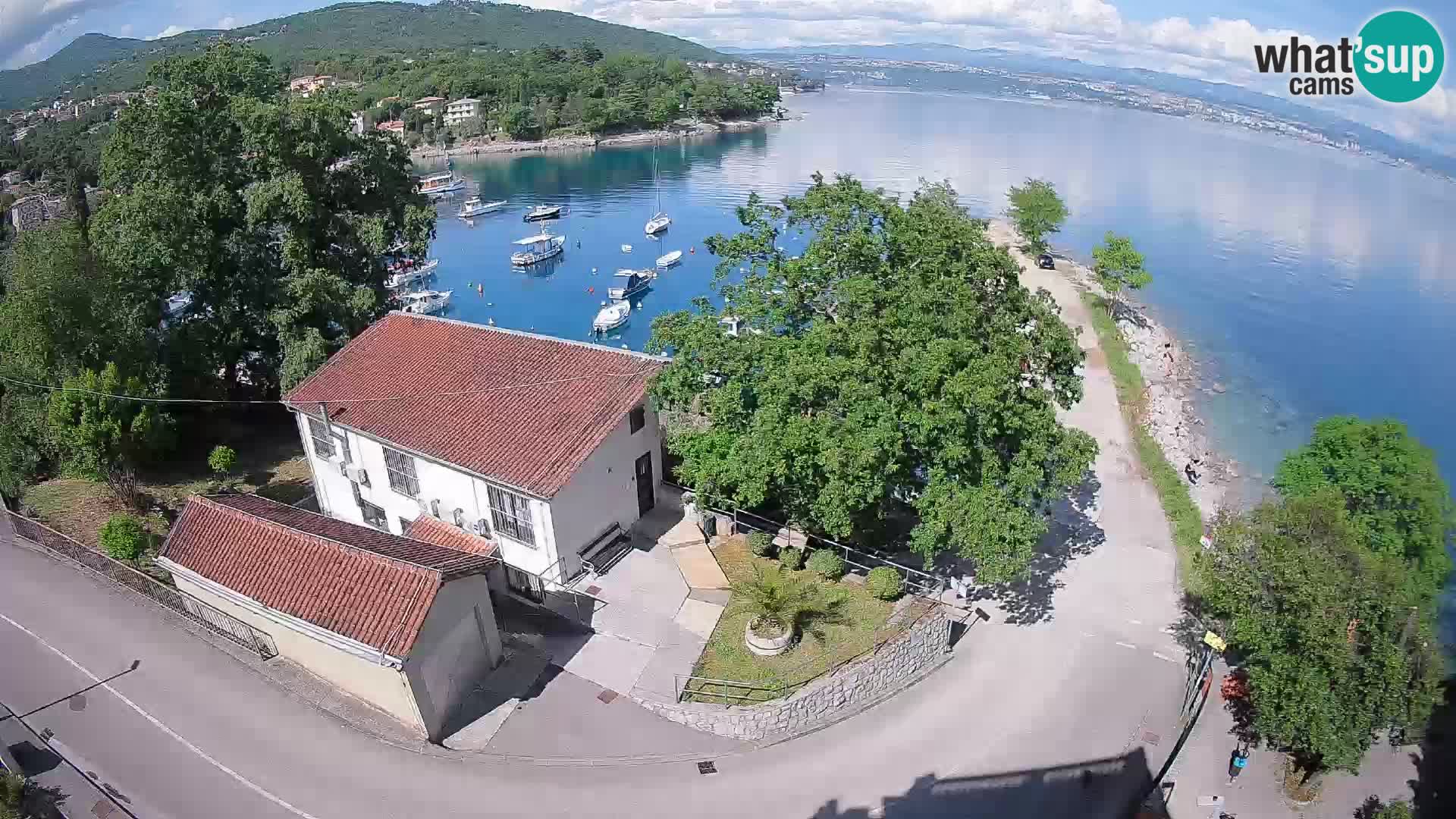 Webcam puerto de Ika – Vista en directo y luces de Opatija