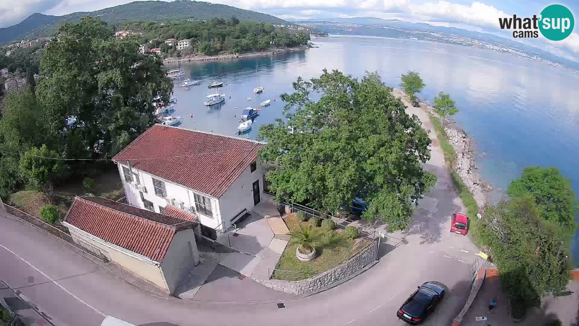 Webcam puerto de Ika – Vista en directo y luces de Opatija
