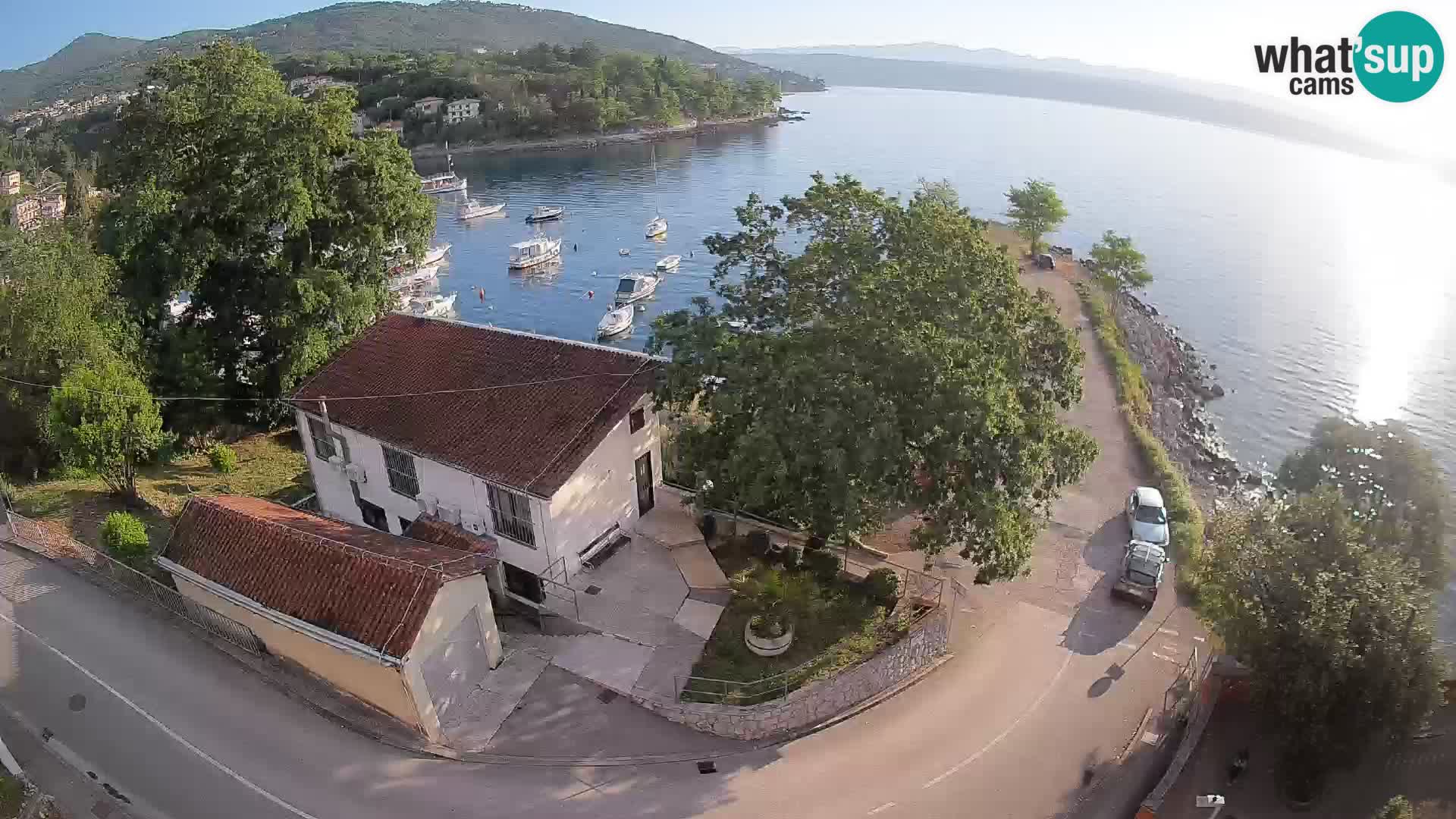 Webcam puerto de Ika – Vista en directo y luces de Opatija