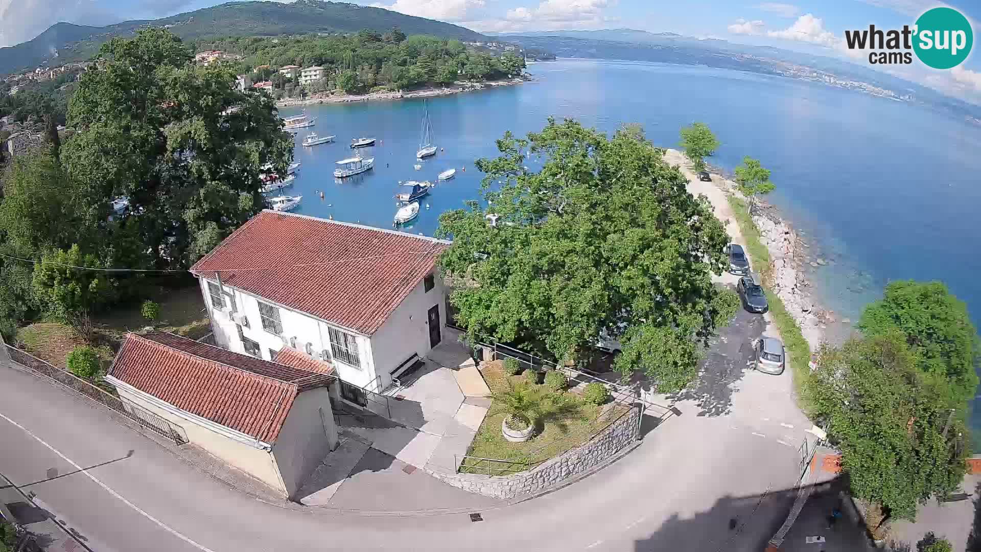 Webcam puerto de Ika – Vista en directo y luces de Opatija