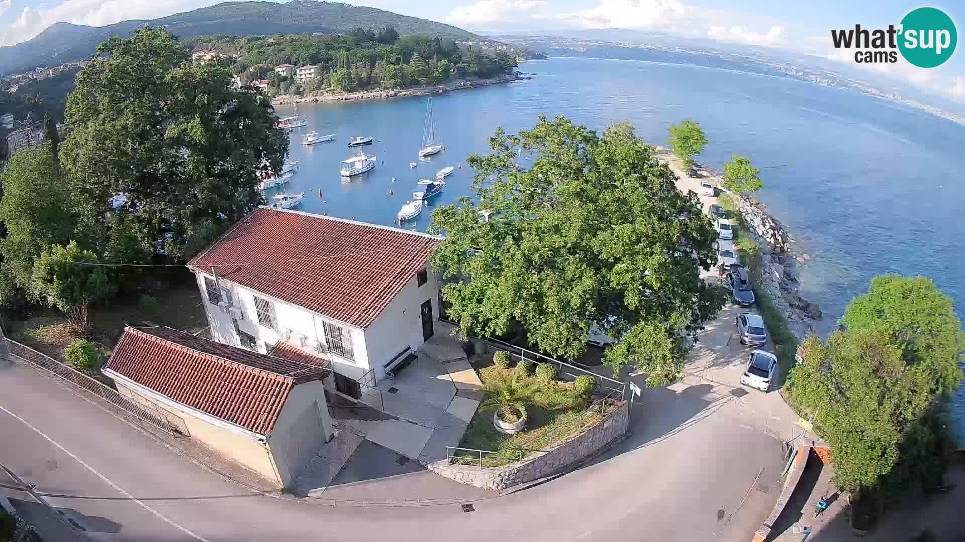 Webcam puerto de Ika – Vista en directo y luces de Opatija