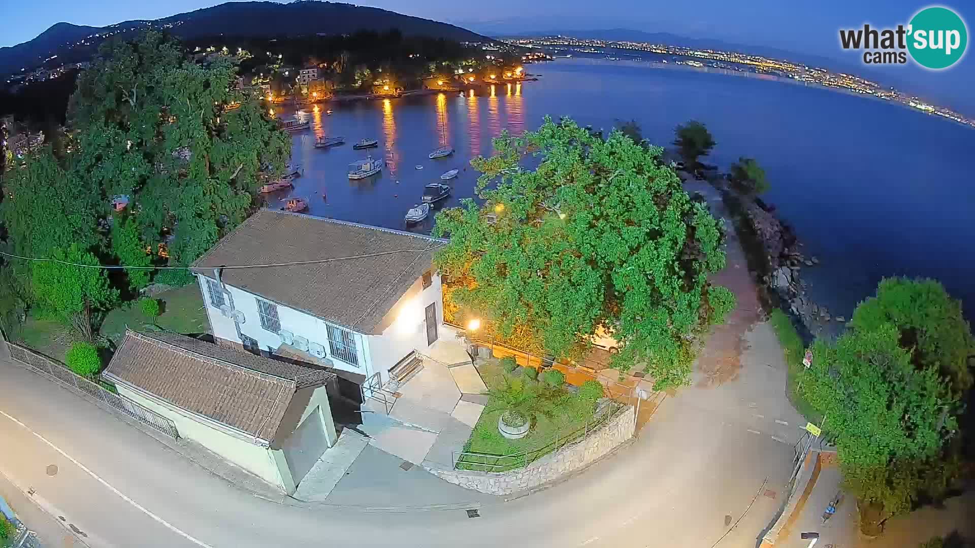 Webcam port d’Ika – Vue en direct et lumières d’Opatija