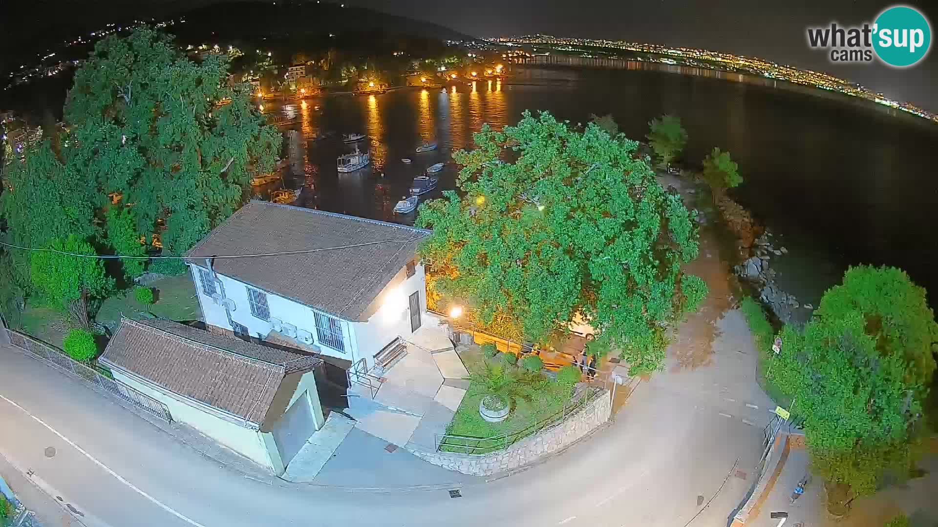 Webcam puerto de Ika – Vista en directo y luces de Opatija