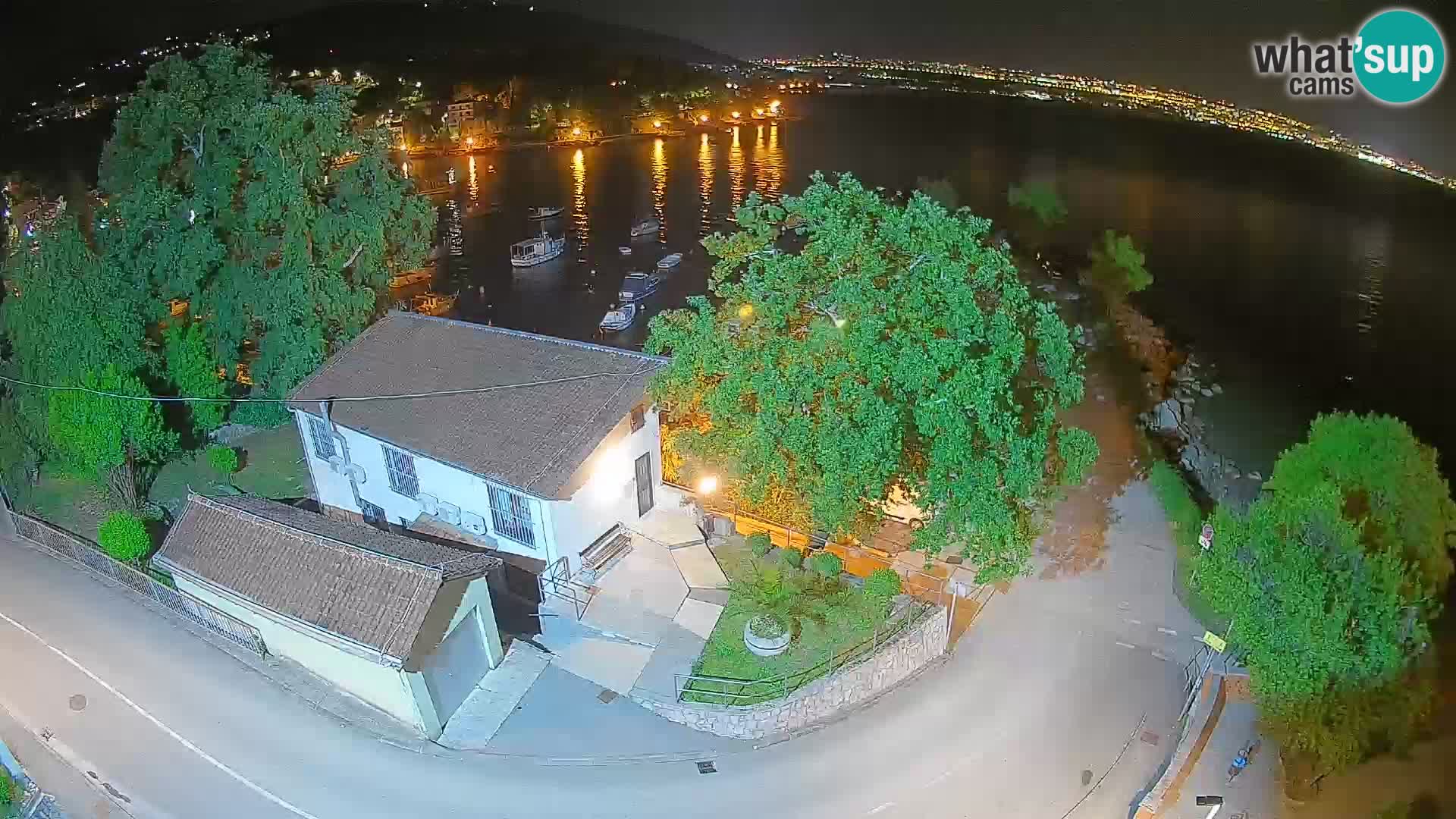 Webcam porto Ika – Vista LIVE sul porto e le luci di Opatija