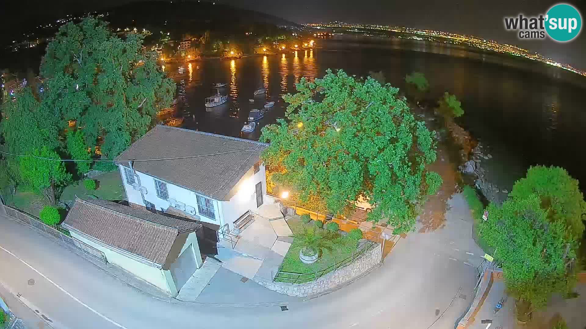 Webcam porto Ika – Vista LIVE sul porto e le luci di Opatija