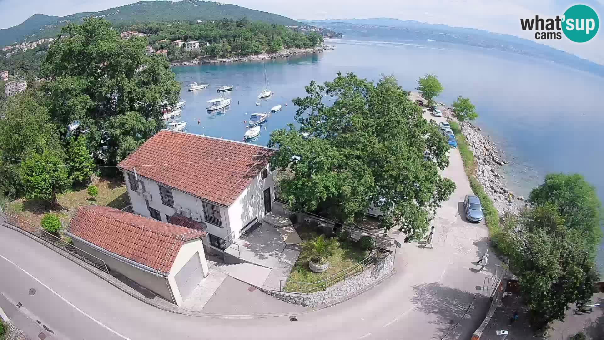 Webcam puerto de Ika – Vista en directo y luces de Opatija
