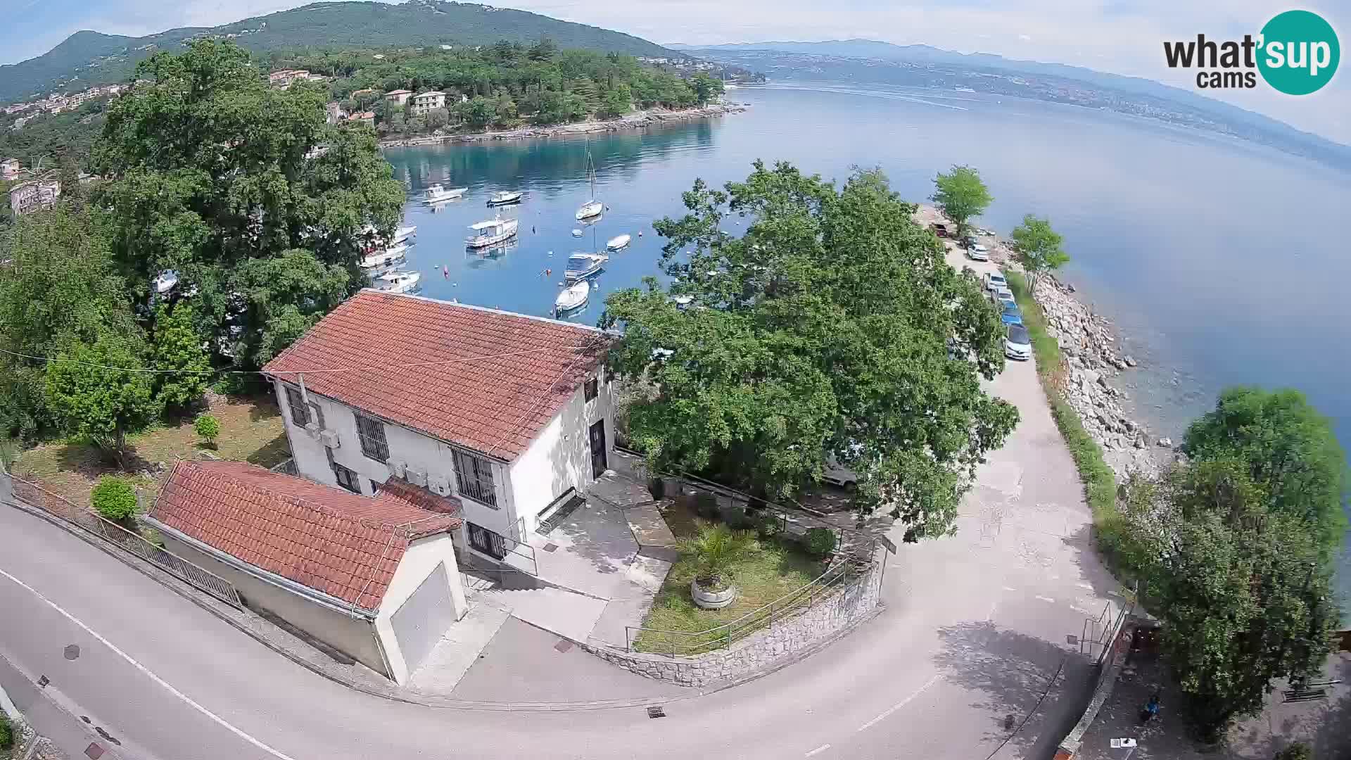 Webcam puerto de Ika – Vista en directo y luces de Opatija