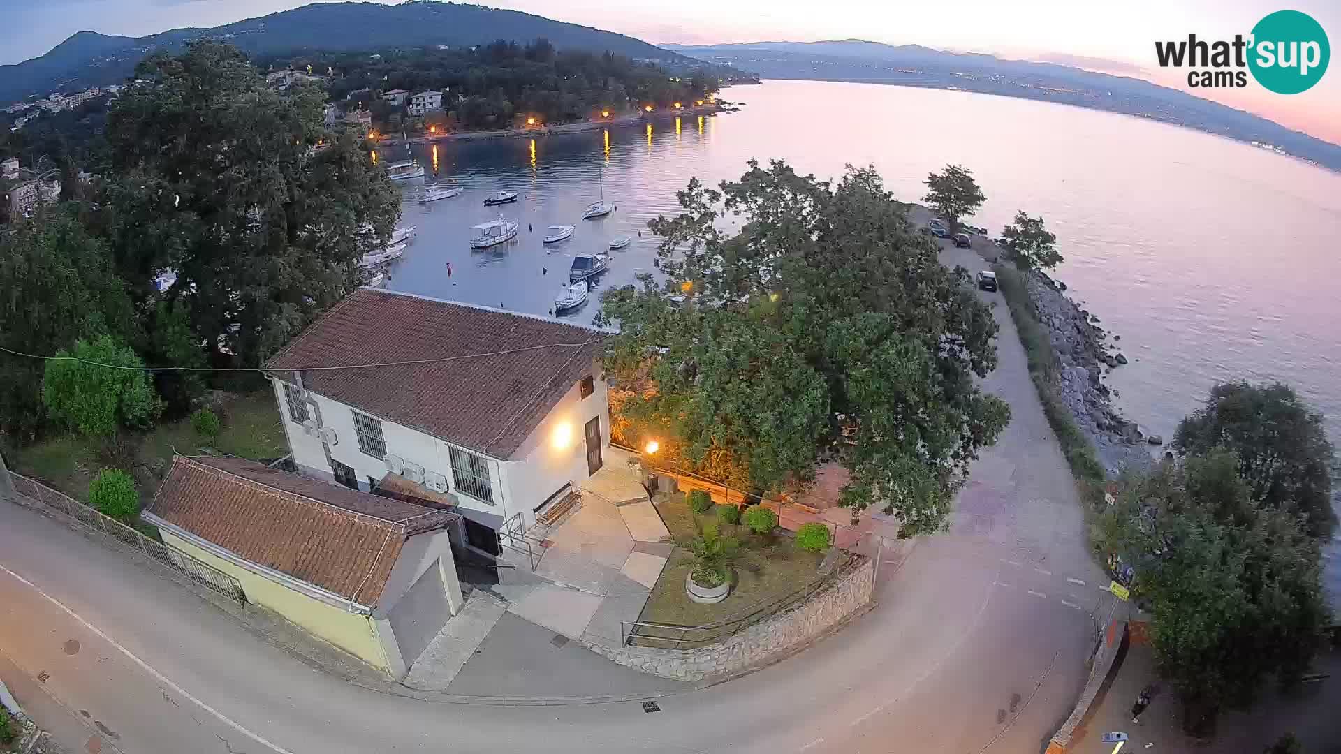 Webcam porto Ika – Vista LIVE sul porto e le luci di Opatija