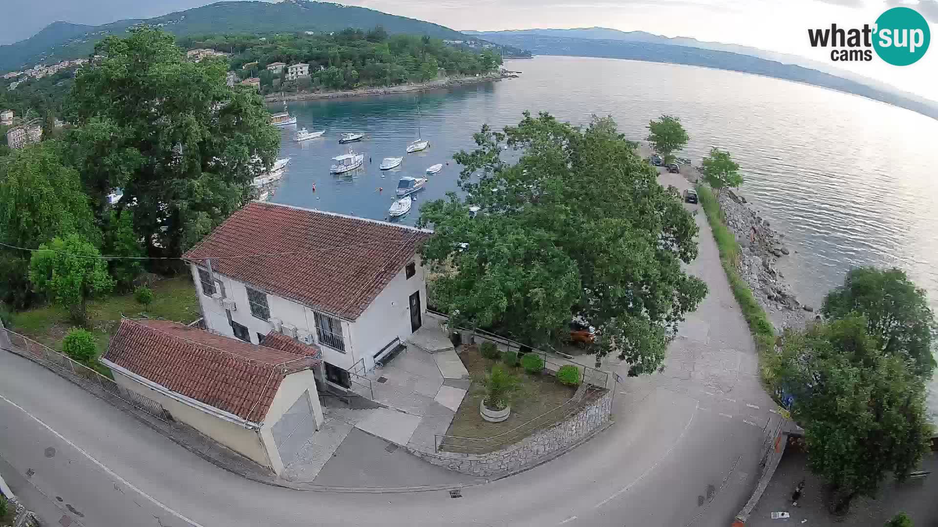 Webcam puerto de Ika – Vista en directo y luces de Opatija