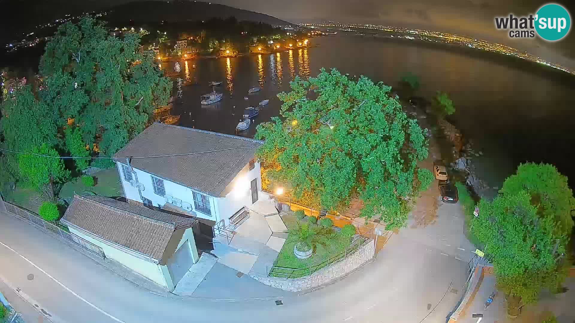 Webcam puerto de Ika – Vista en directo y luces de Opatija