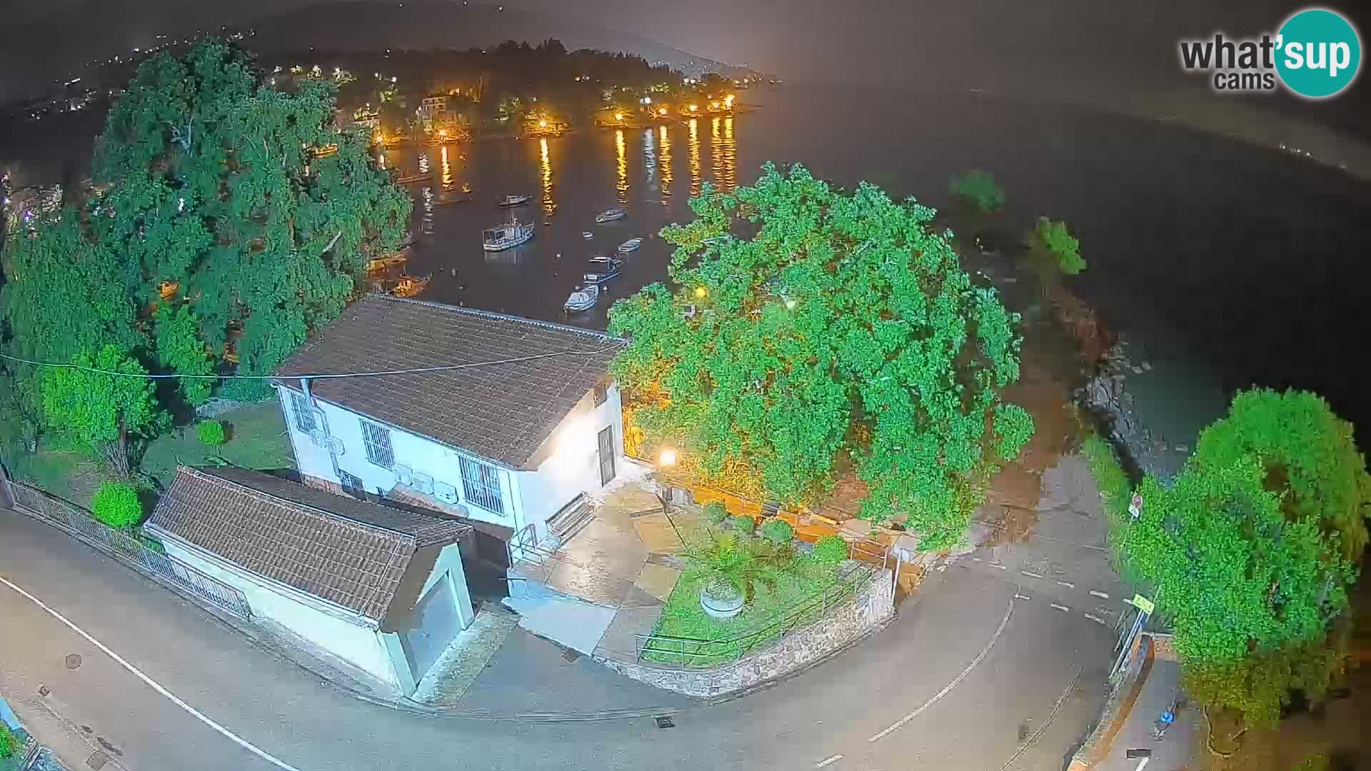 Webcam porto Ika – Vista LIVE sul porto e le luci di Opatija