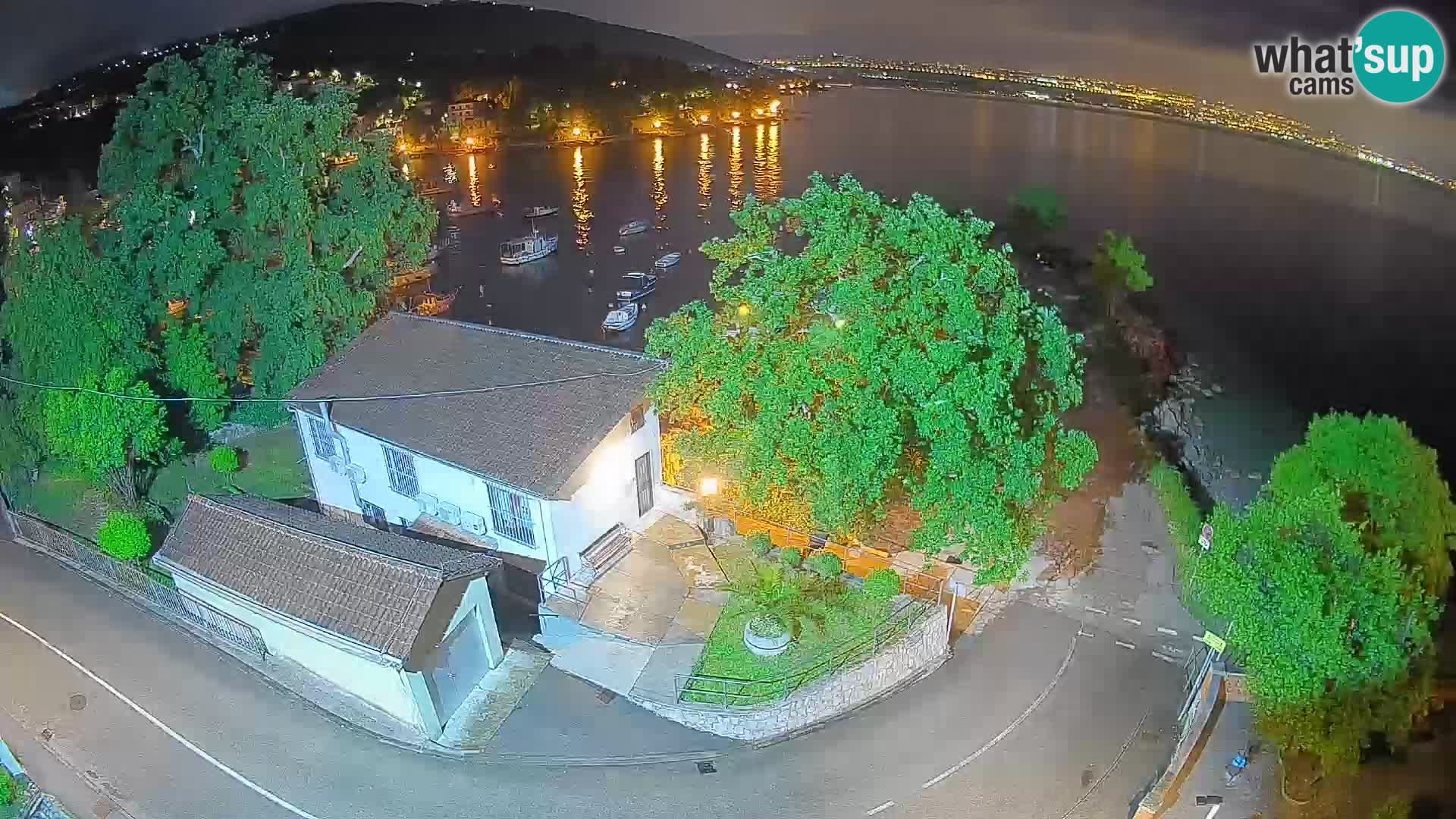 Webcam porto Ika – Vista LIVE sul porto e le luci di Opatija
