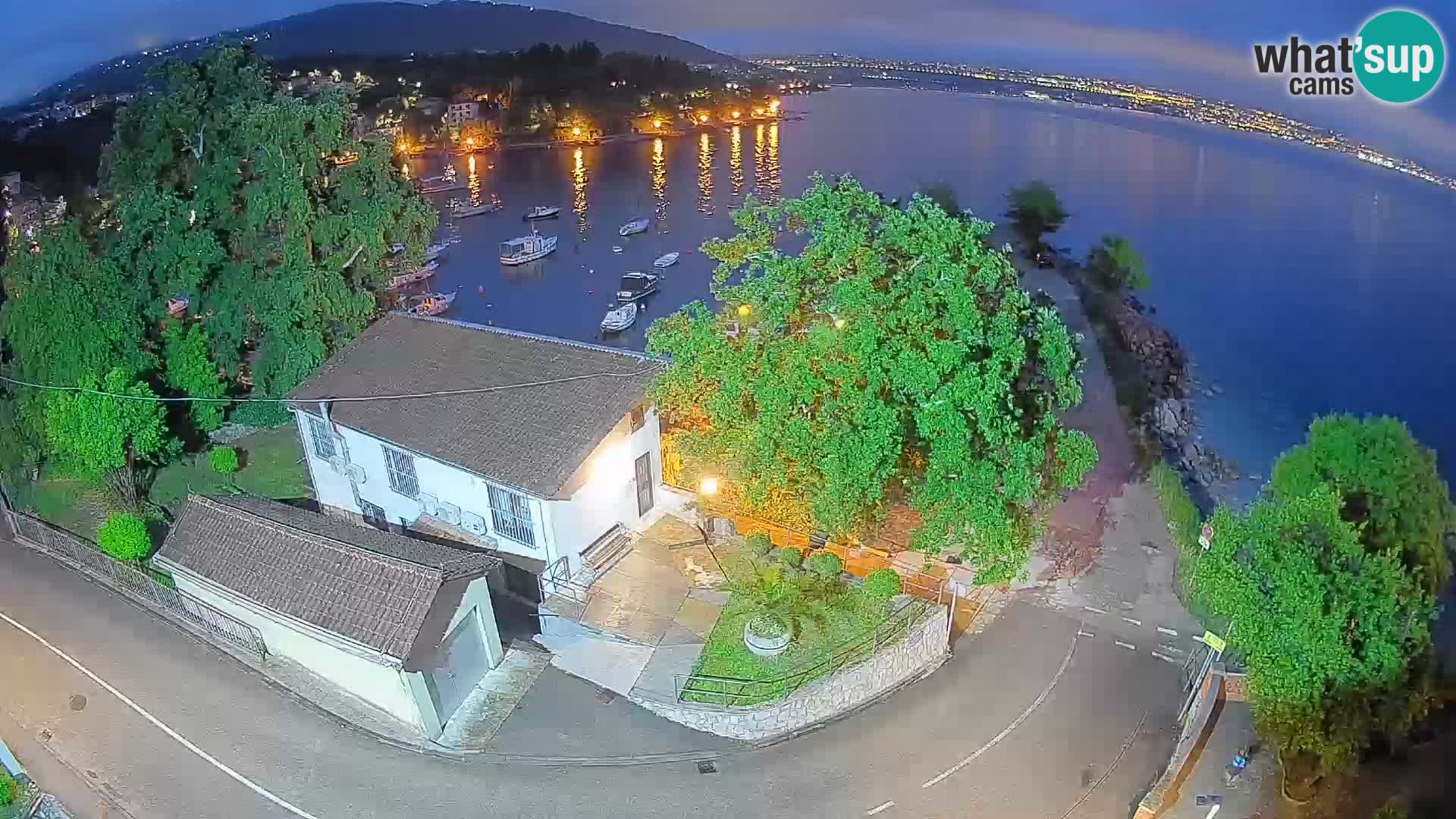 Webcam port d’Ika – Vue en direct et lumières d’Opatija