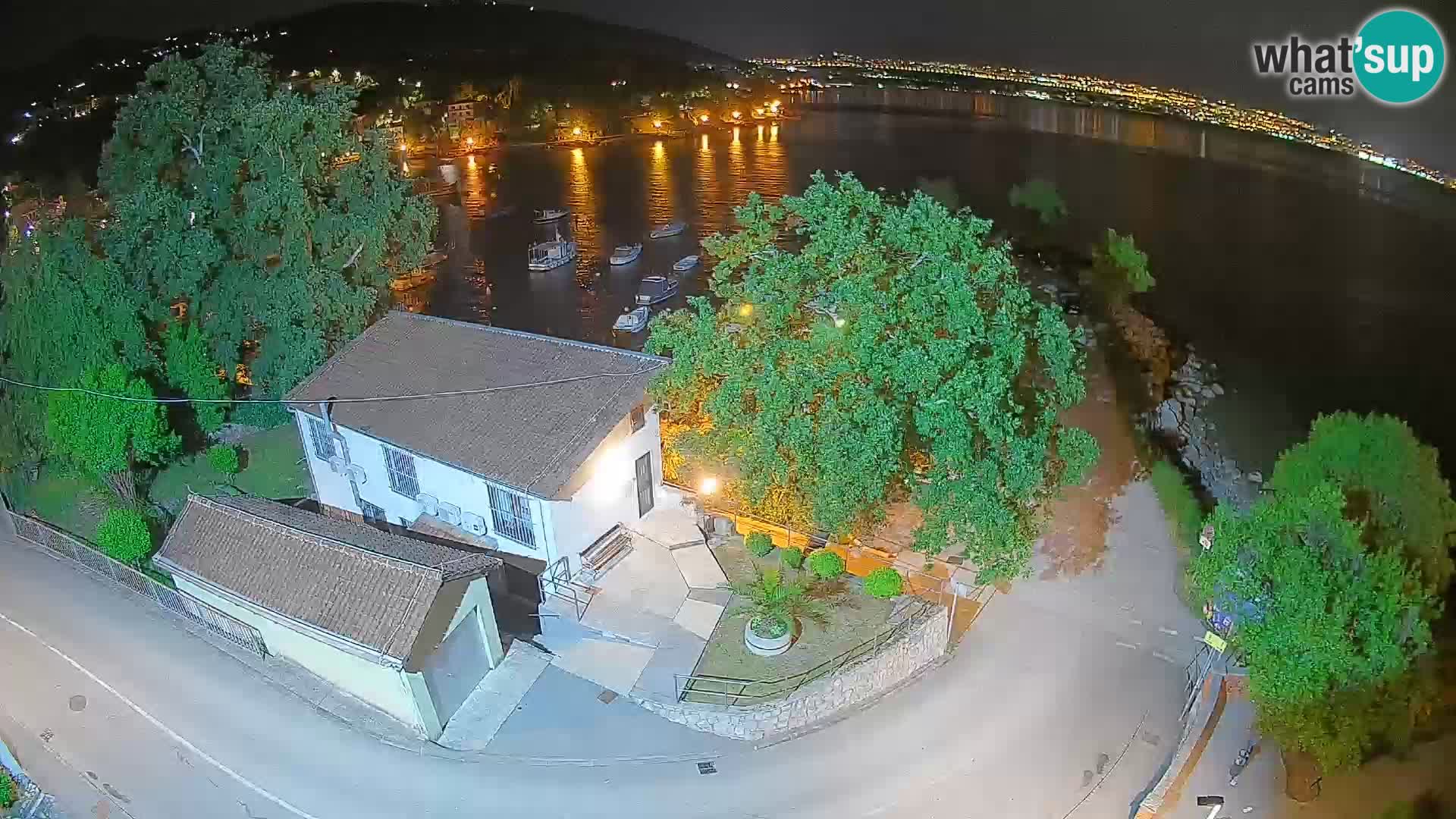 Webcam porto Ika – Vista LIVE sul porto e le luci di Opatija