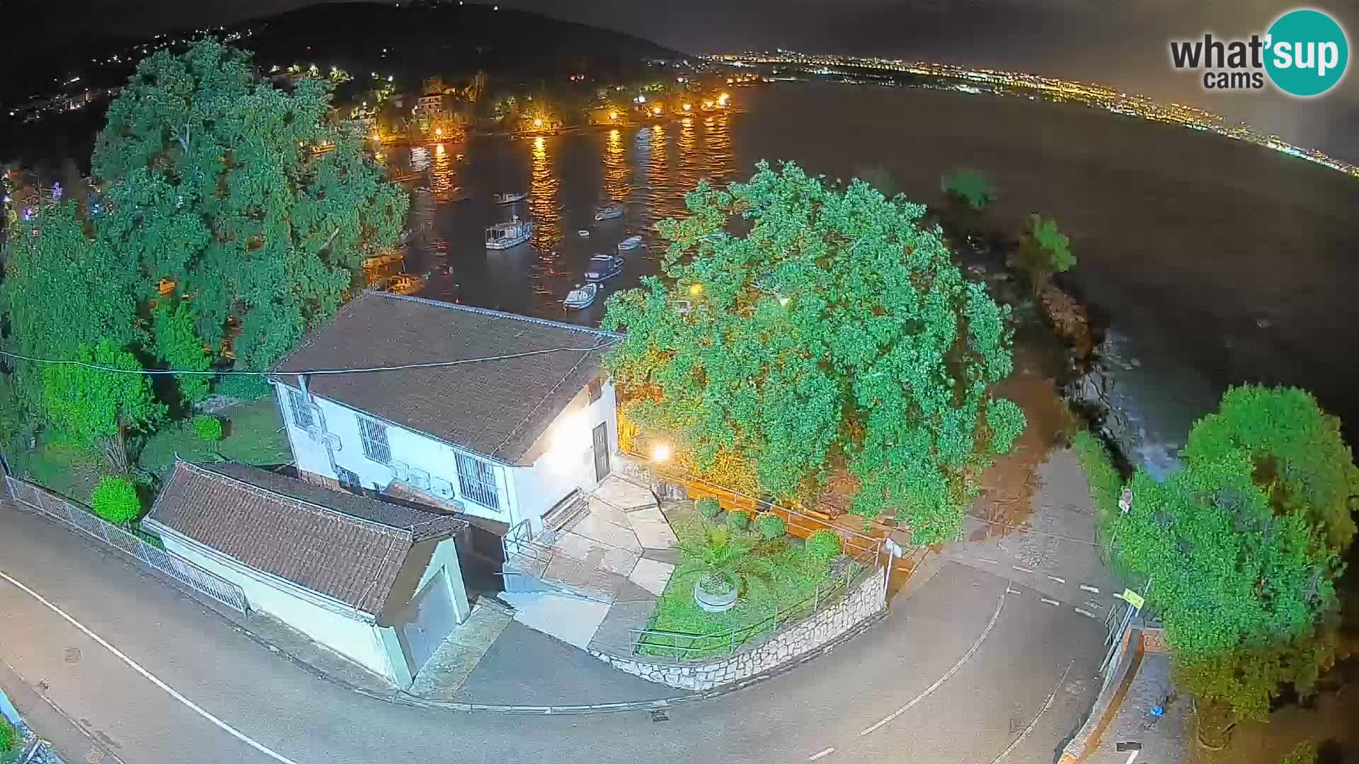 Webcam port d’Ika – Vue en direct et lumières d’Opatija