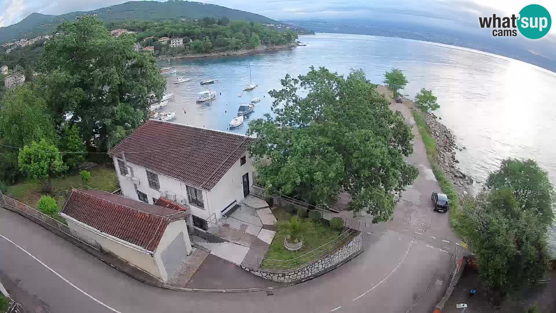 Webcam puerto de Ika – Vista en directo y luces de Opatija