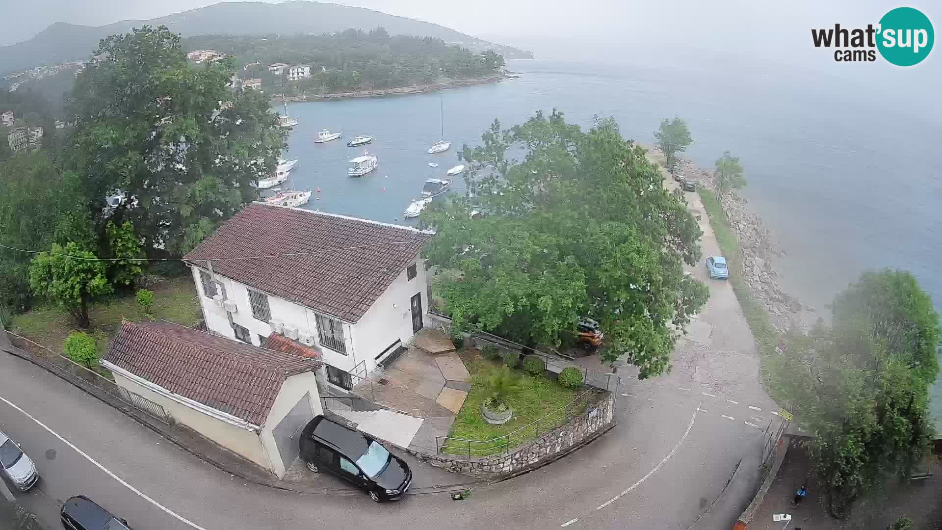 Webcam puerto de Ika – Vista en directo y luces de Opatija