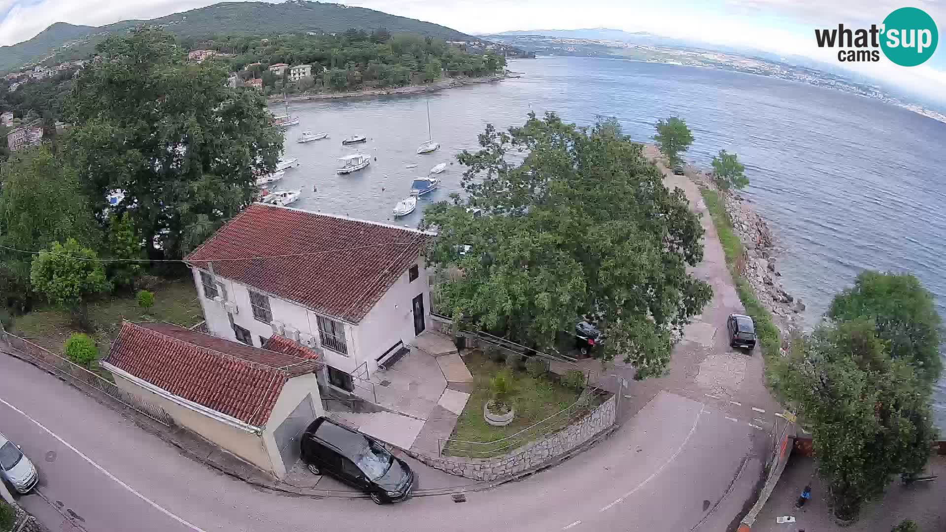 Webcam puerto de Ika – Vista en directo y luces de Opatija