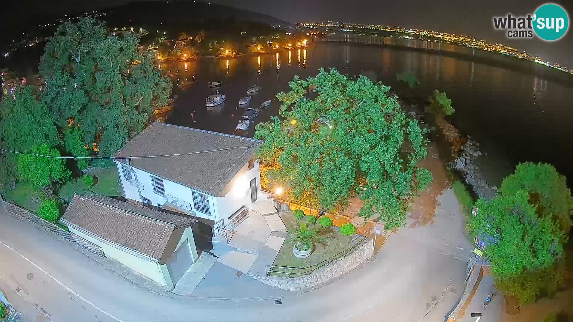 Webcam porto Ika – Vista LIVE sul porto e le luci di Opatija