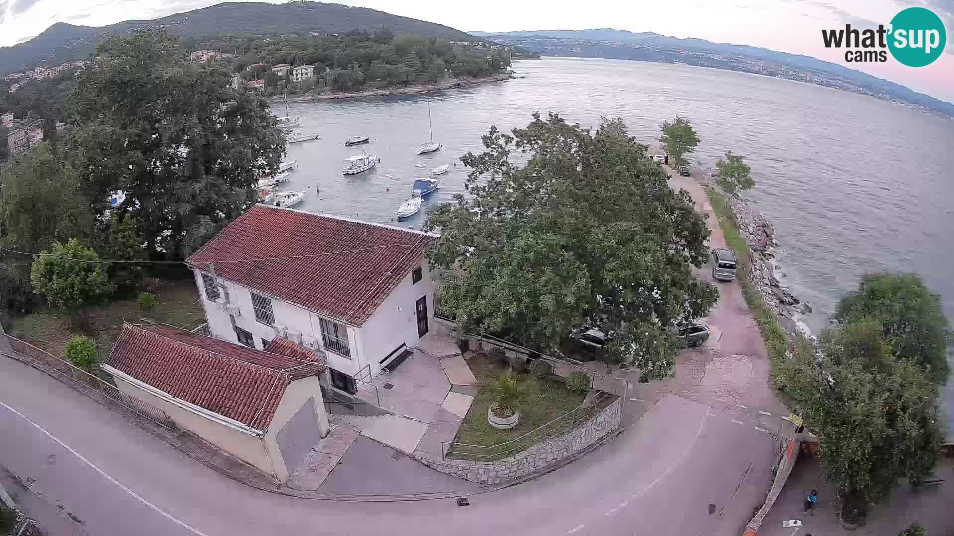 Webcam puerto de Ika – Vista en directo y luces de Opatija