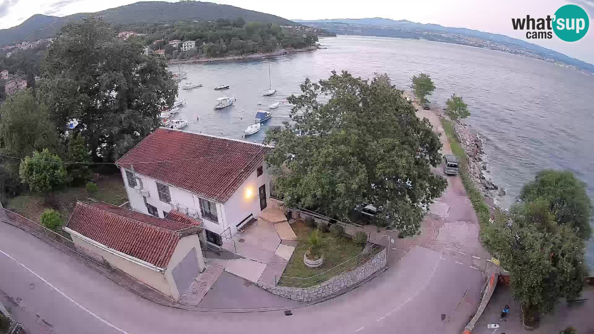 Webcam puerto de Ika – Vista en directo y luces de Opatija