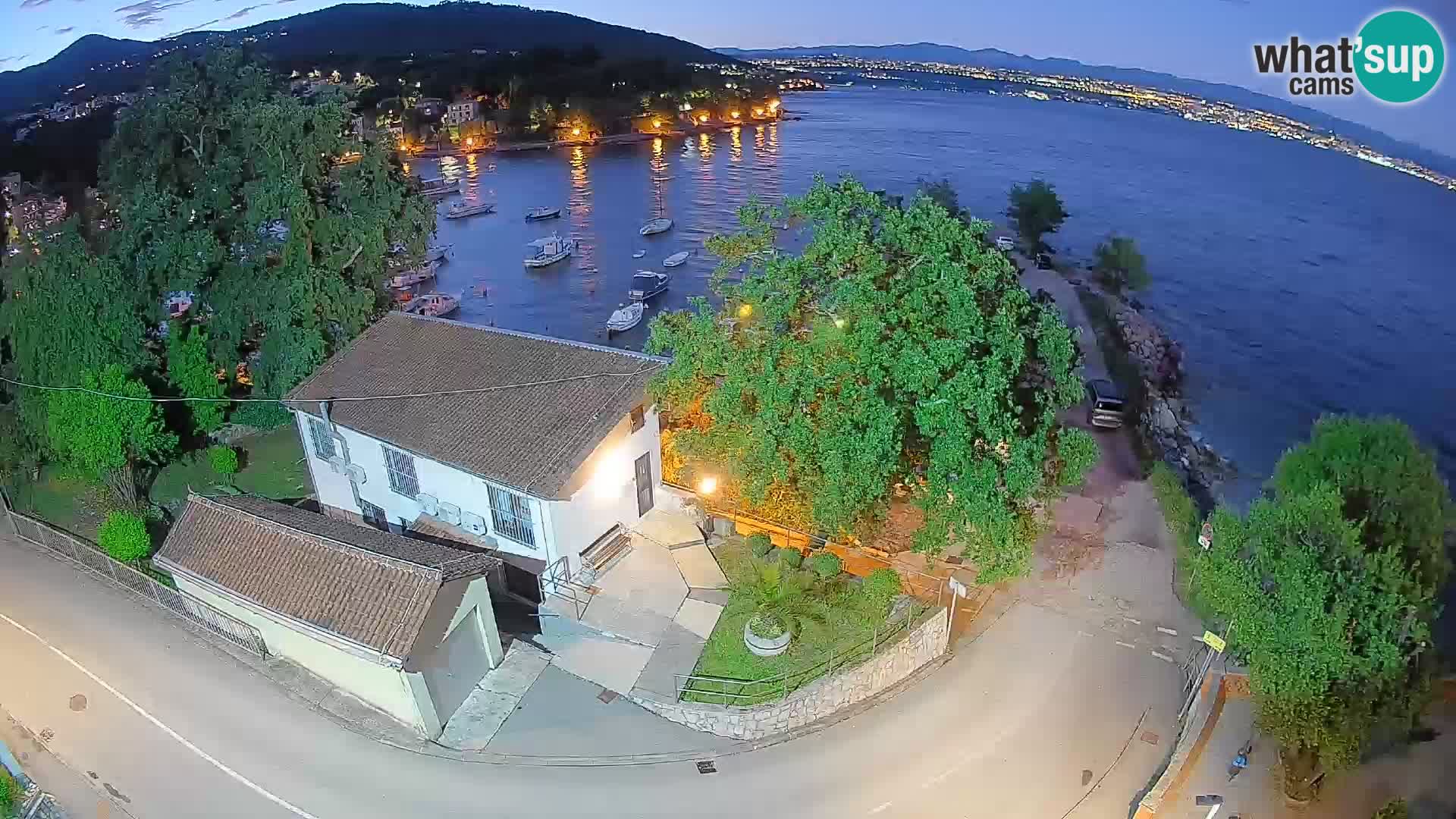 Webcam porto Ika – Vista LIVE sul porto e le luci di Opatija