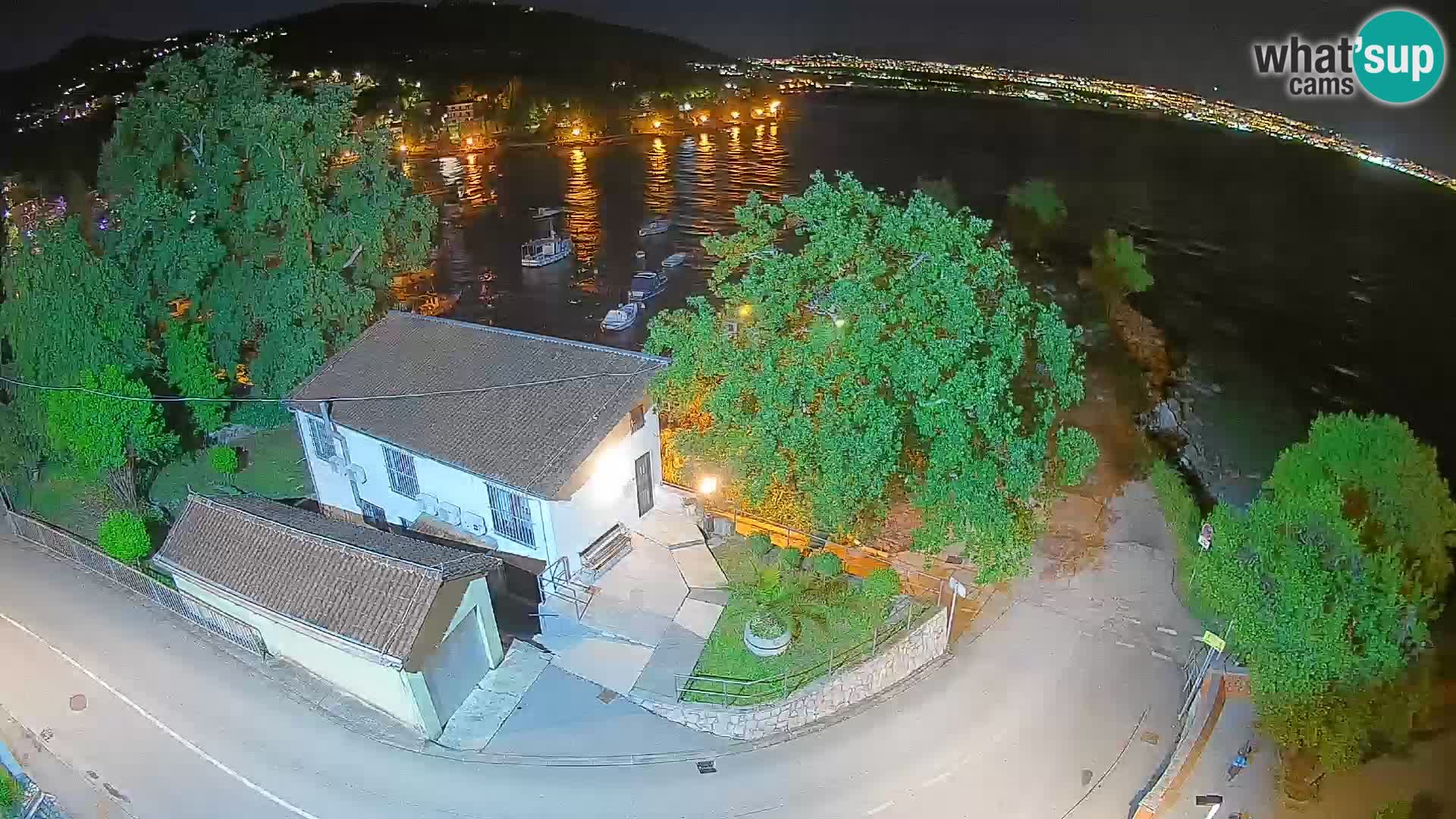 Webcam porto Ika – Vista LIVE sul porto e le luci di Opatija