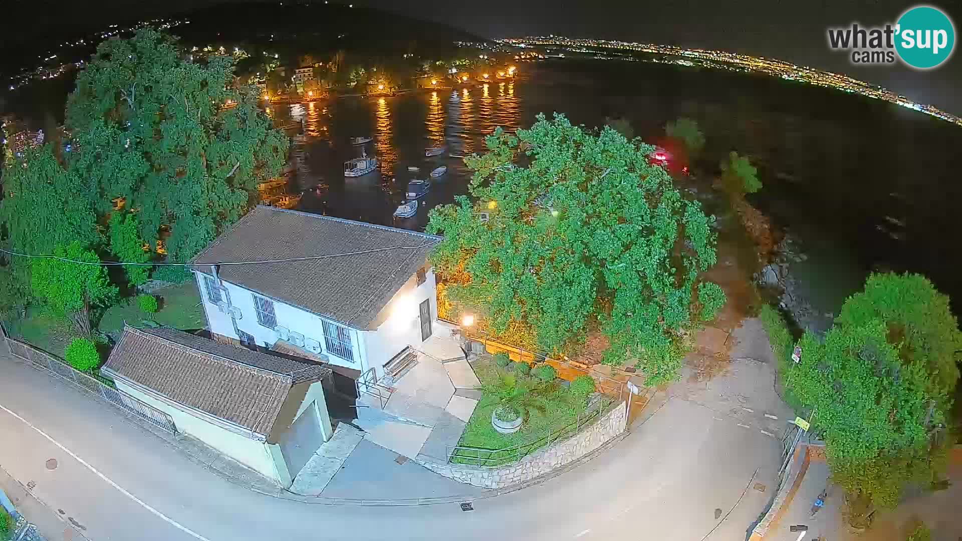 Webcam porto Ika – Vista LIVE sul porto e le luci di Opatija
