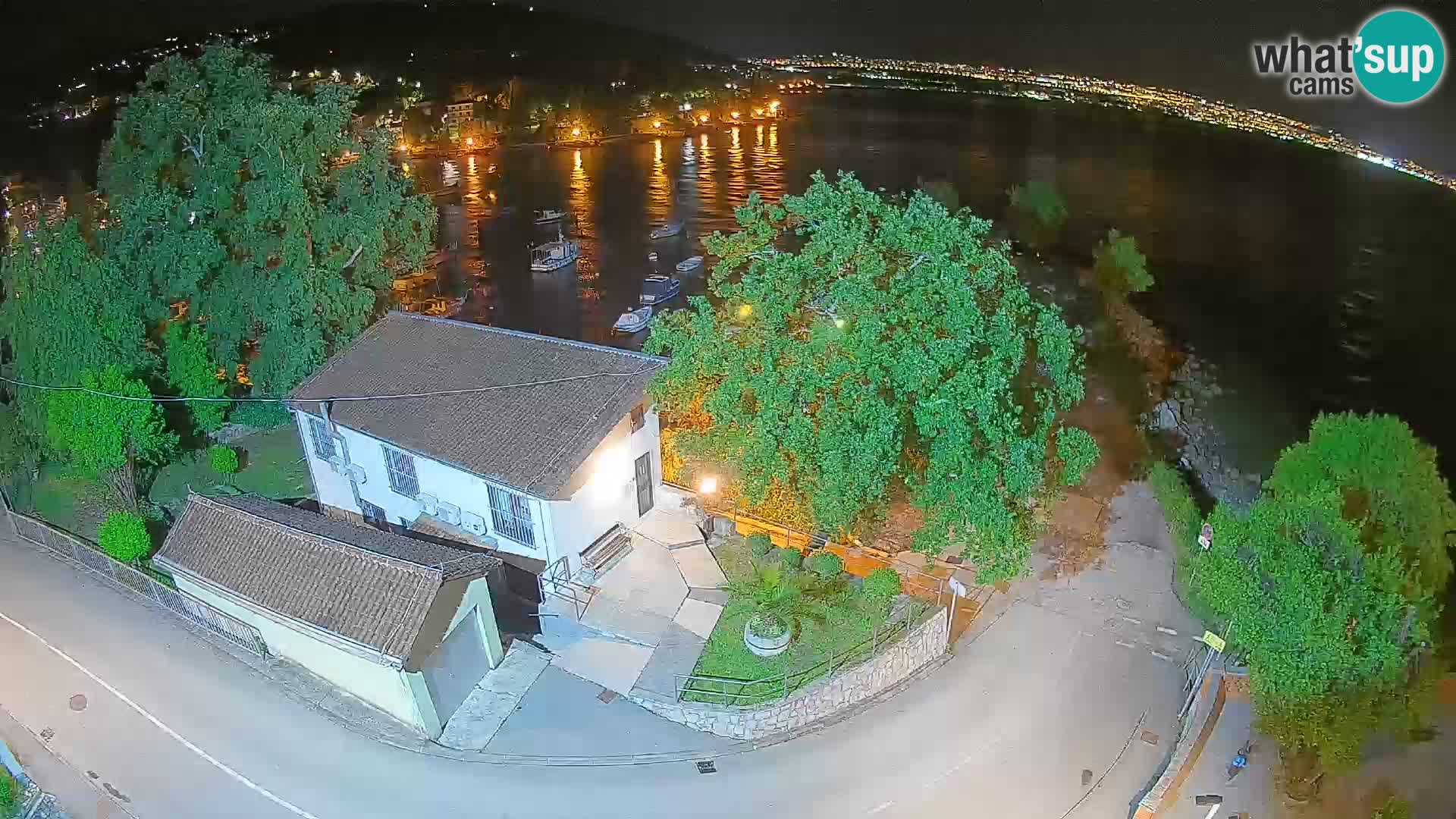 Webcam puerto de Ika – Vista en directo y luces de Opatija