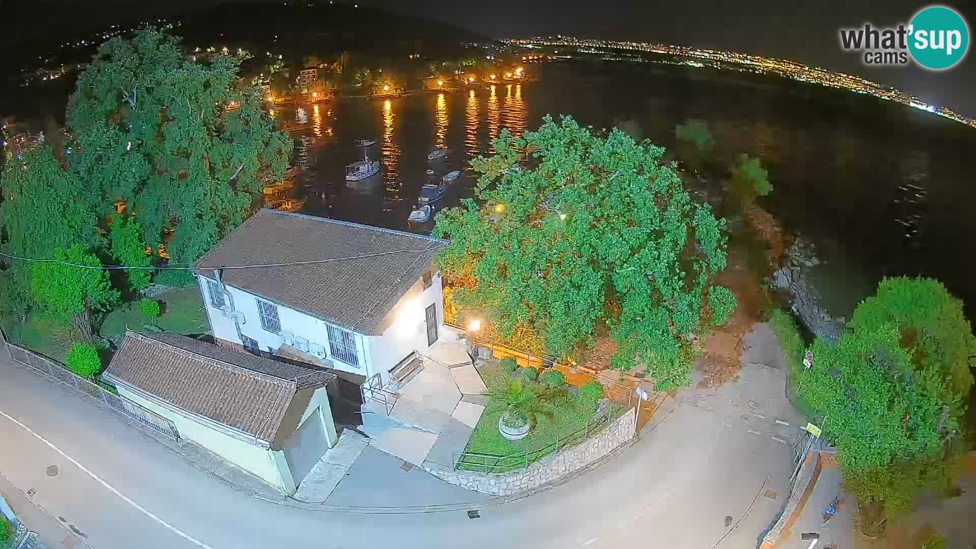 Webcam porto Ika – Vista LIVE sul porto e le luci di Opatija