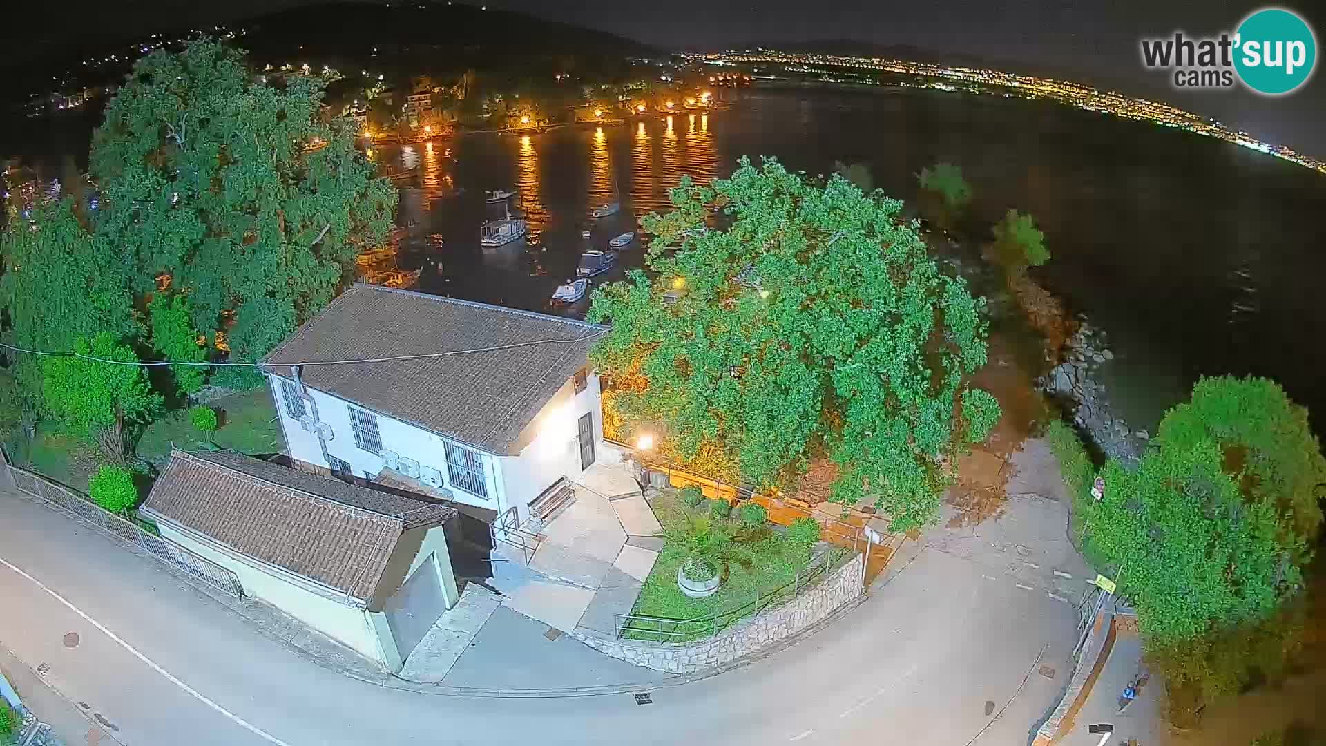 Webcam puerto de Ika – Vista en directo y luces de Opatija