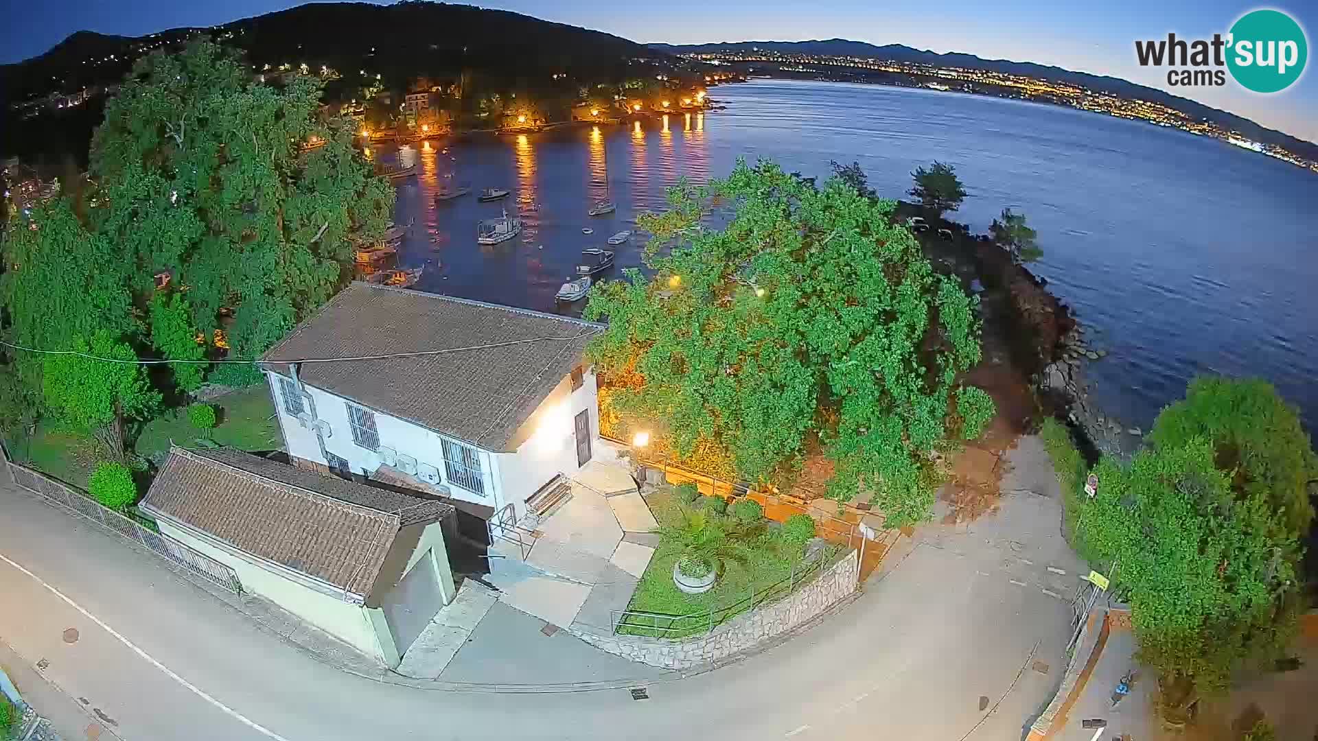 Webcam Ika Hafen – LIVE Blick auf den Hafen und die Lichter von Opatija