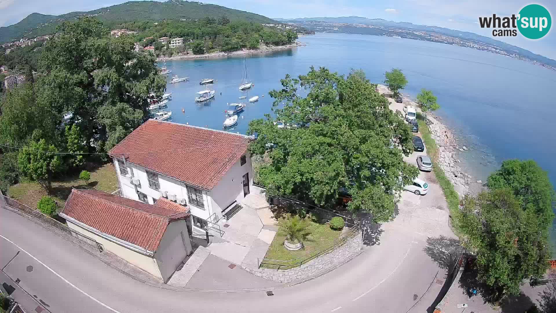 Webcam puerto de Ika – Vista en directo y luces de Opatija