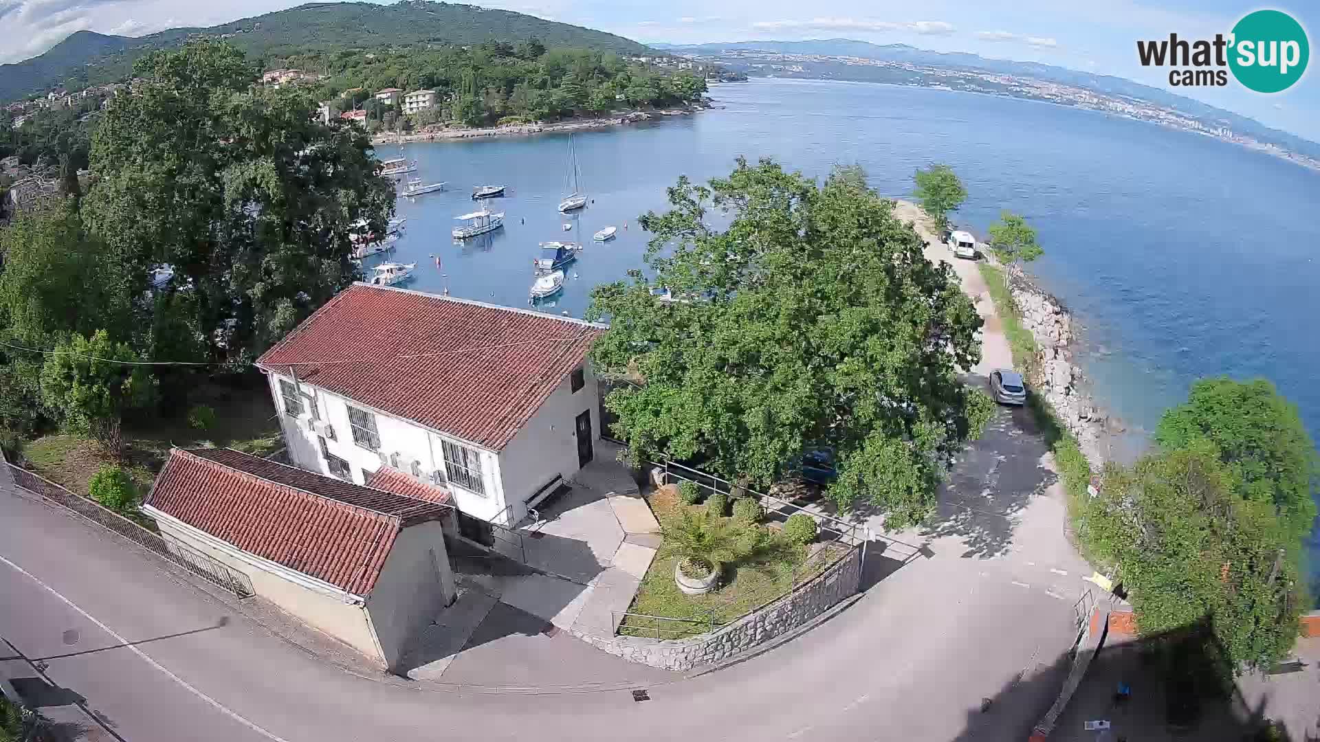 Webcam puerto de Ika – Vista en directo y luces de Opatija