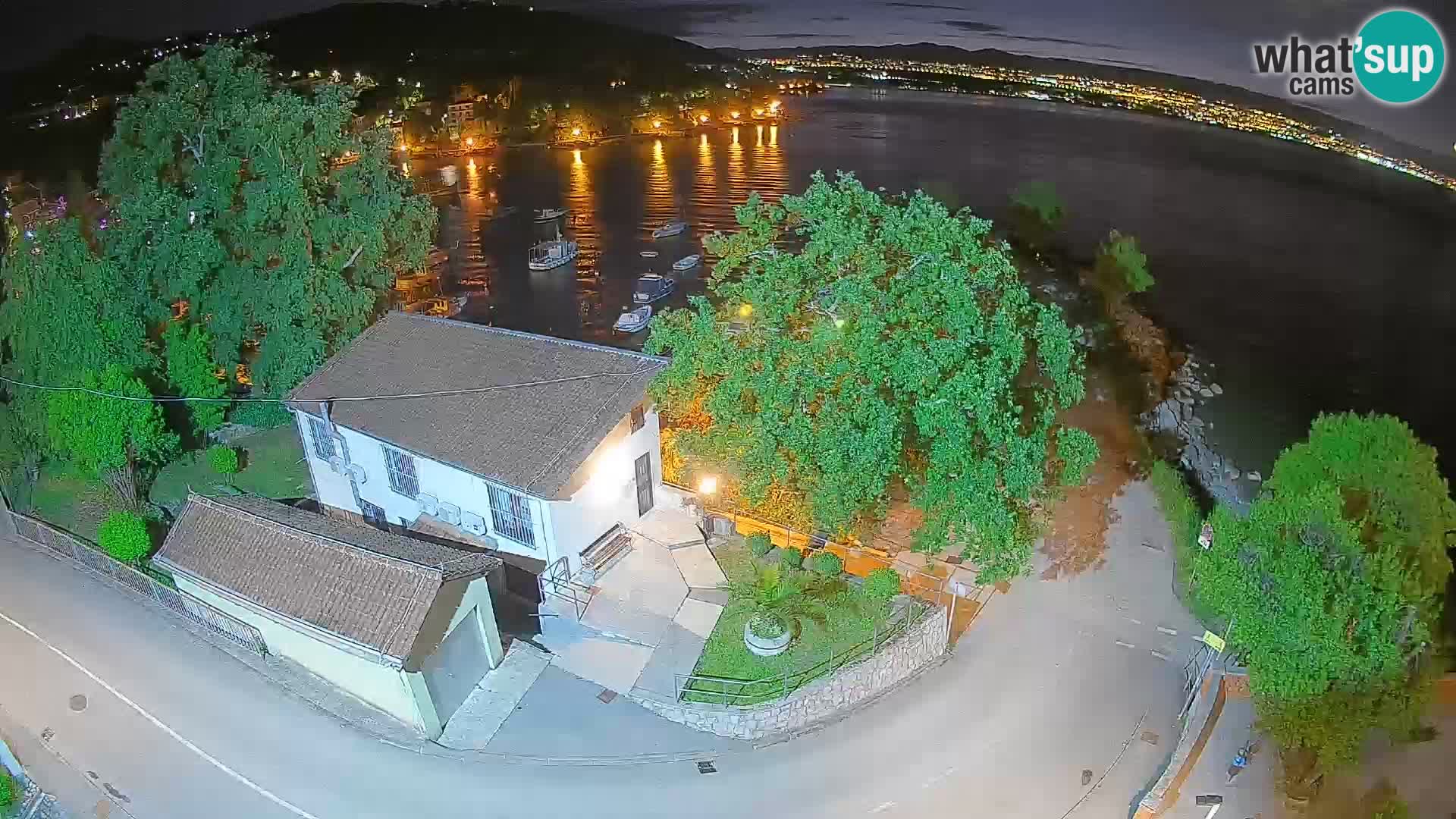 Webcam porto Ika – Vista LIVE sul porto e le luci di Opatija