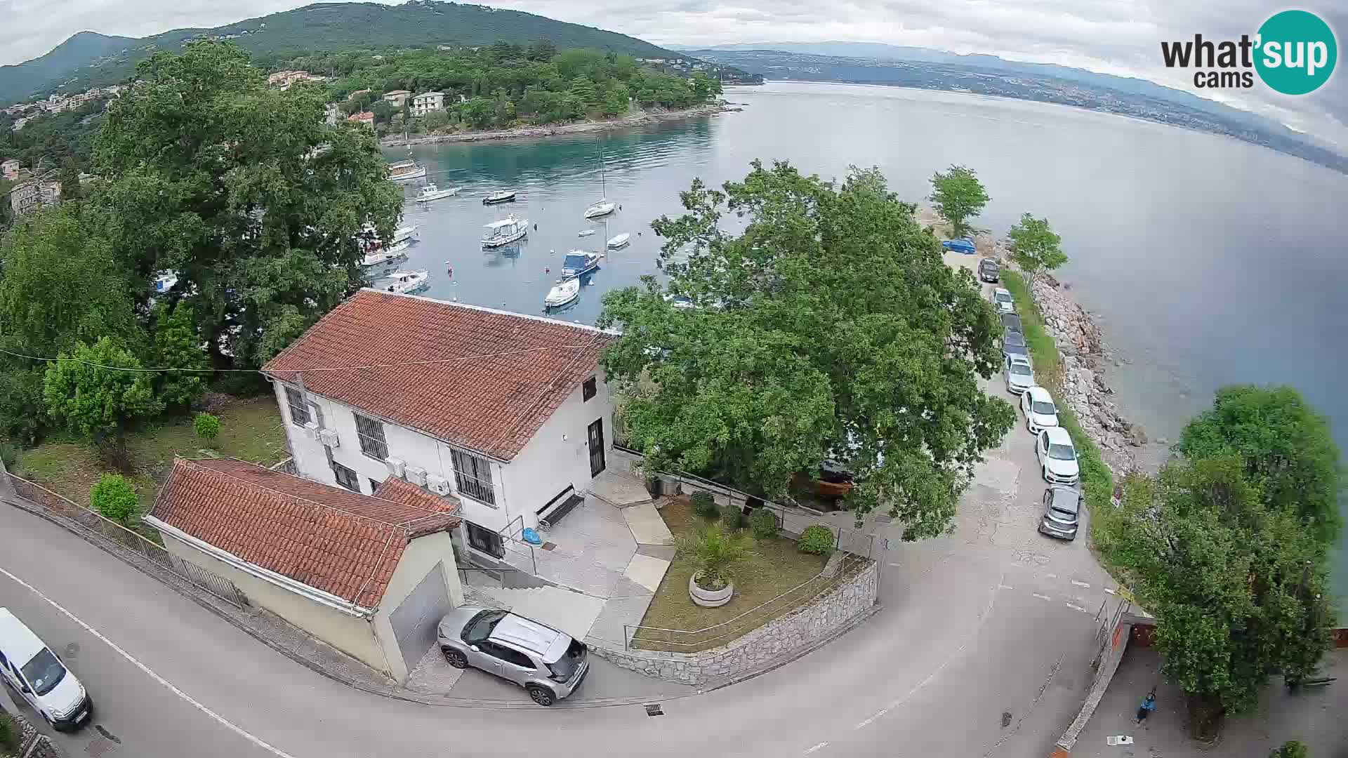 Webcam puerto de Ika – Vista en directo y luces de Opatija