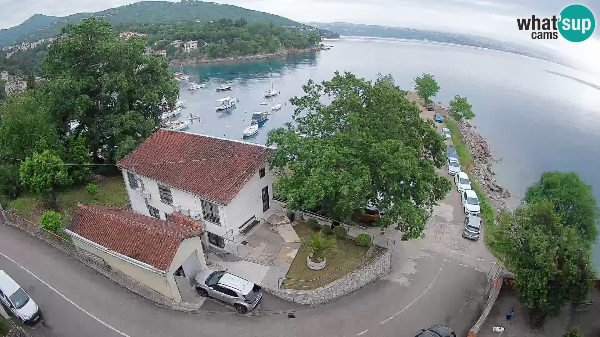 Webcam puerto de Ika – Vista en directo y luces de Opatija