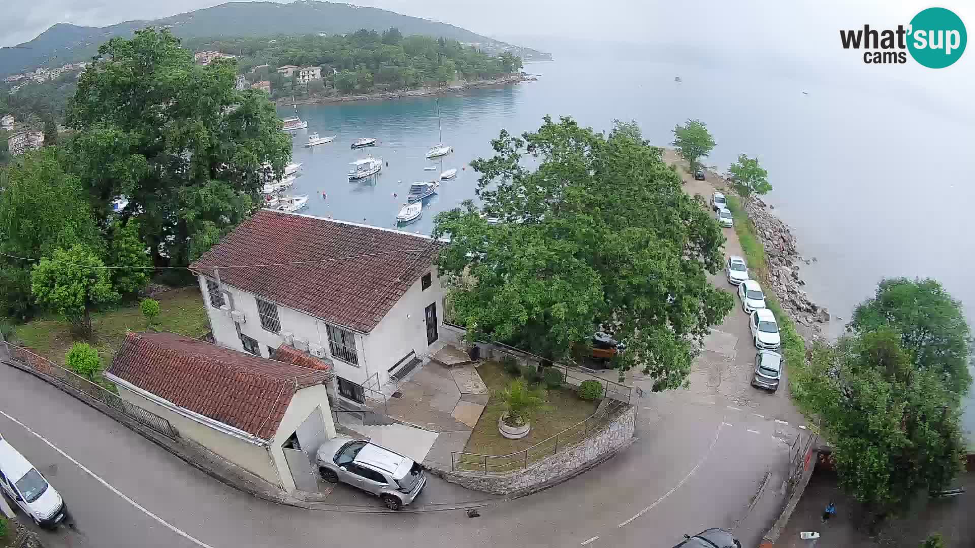 Webcam puerto de Ika – Vista en directo y luces de Opatija