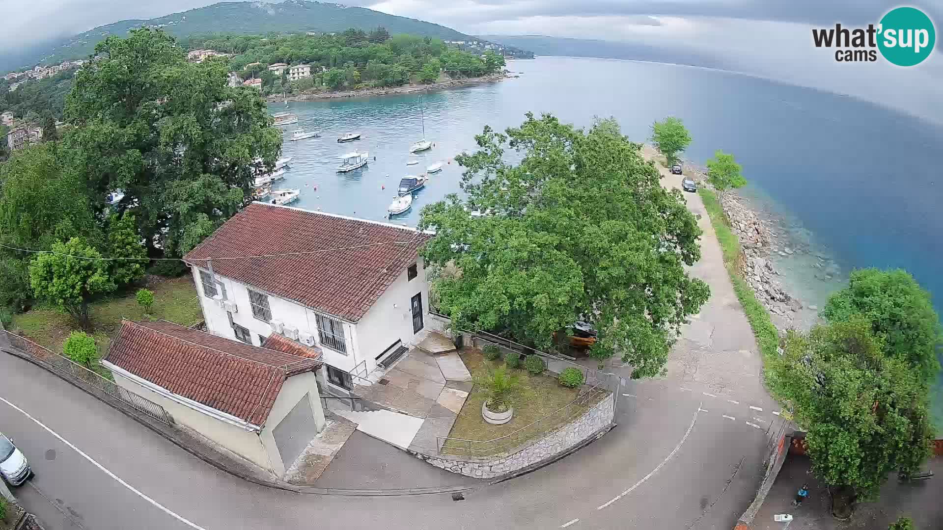 Webcam puerto de Ika – Vista en directo y luces de Opatija