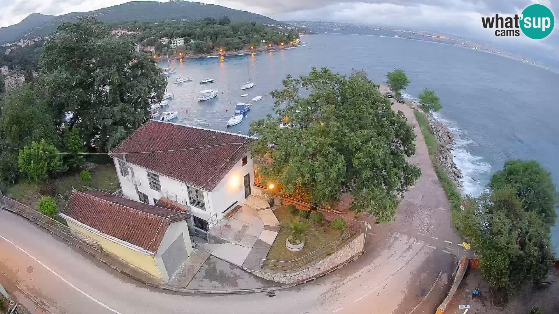 Webcam port d’Ika – Vue en direct et lumières d’Opatija
