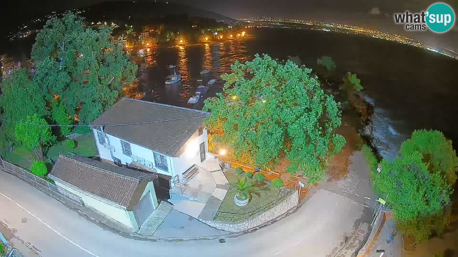 Webcam porto Ika – Vista LIVE sul porto e le luci di Opatija