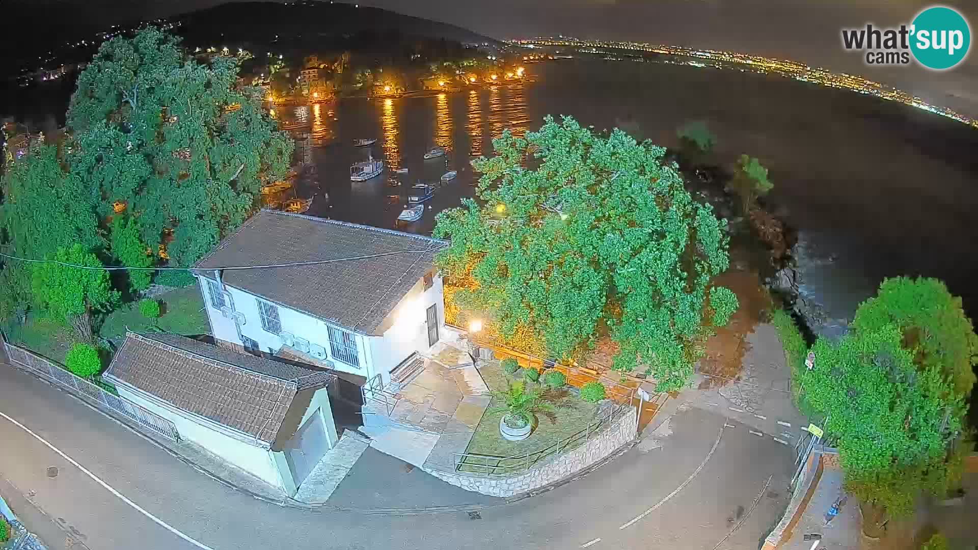Webcam puerto de Ika – Vista en directo y luces de Opatija