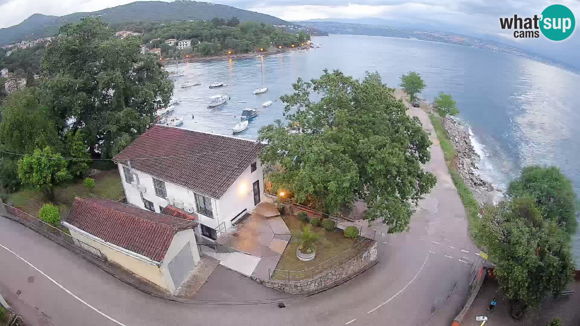 Webcam puerto de Ika – Vista en directo y luces de Opatija