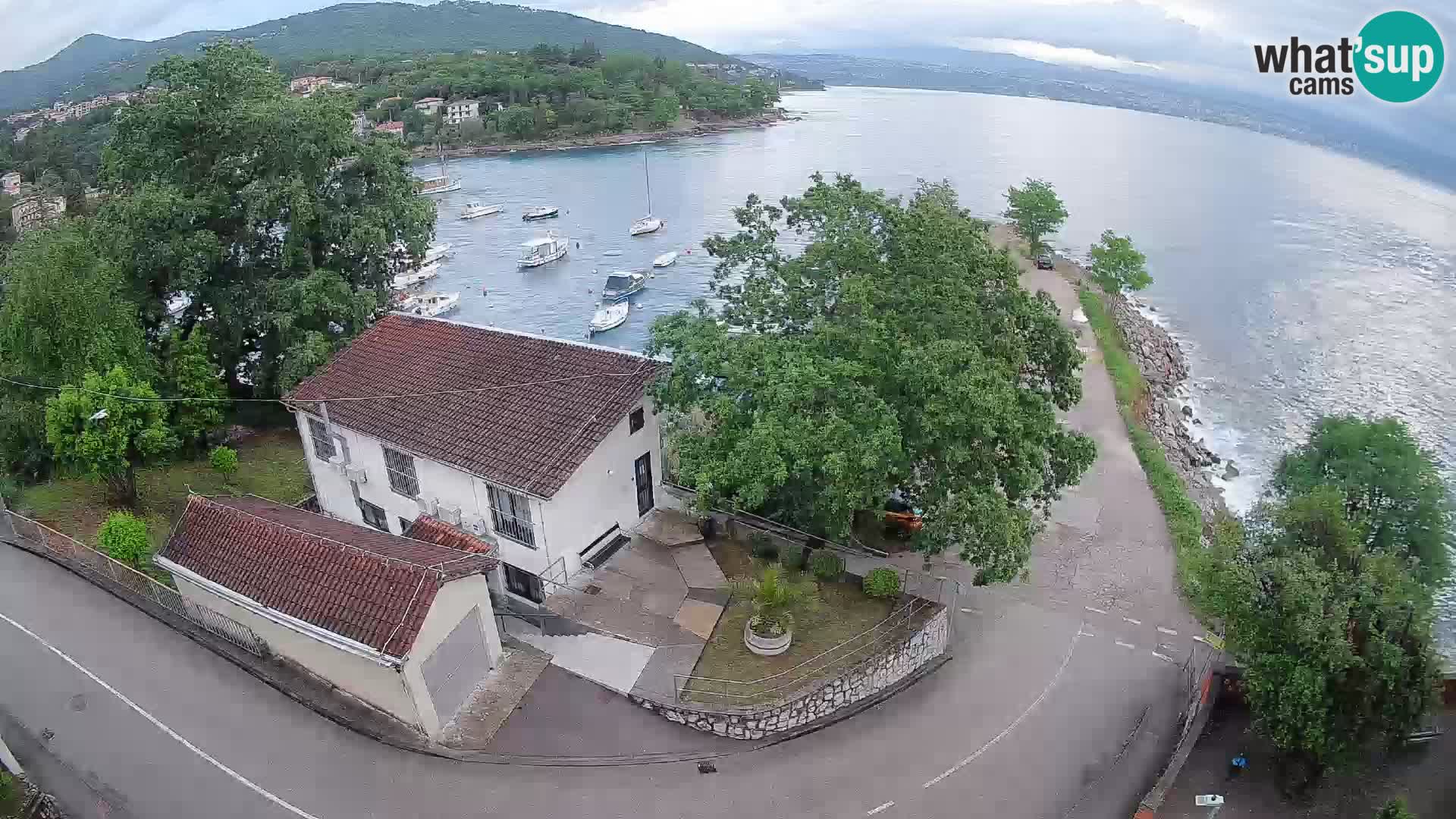 Webcam puerto de Ika – Vista en directo y luces de Opatija