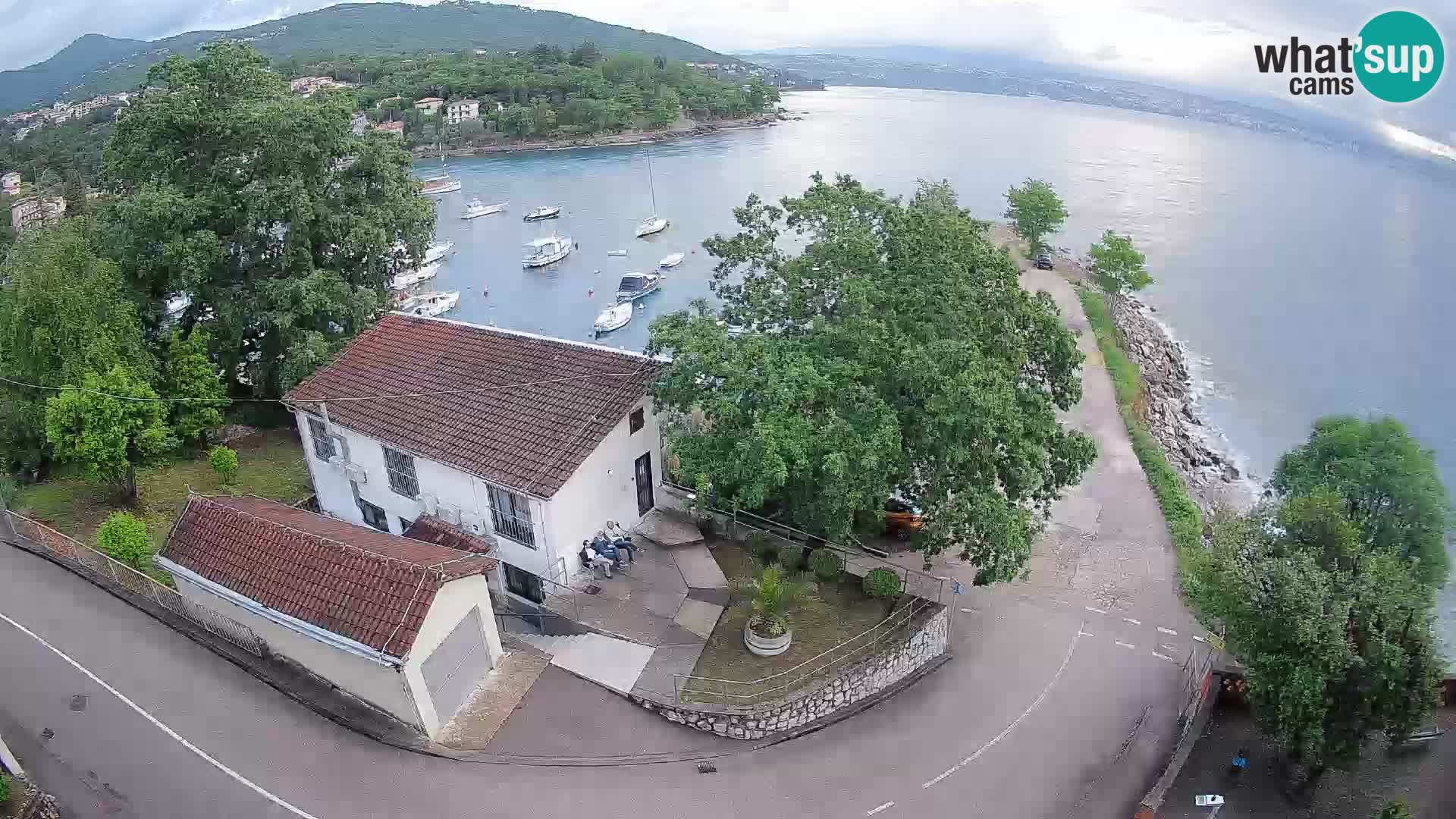 Webcam puerto de Ika – Vista en directo y luces de Opatija
