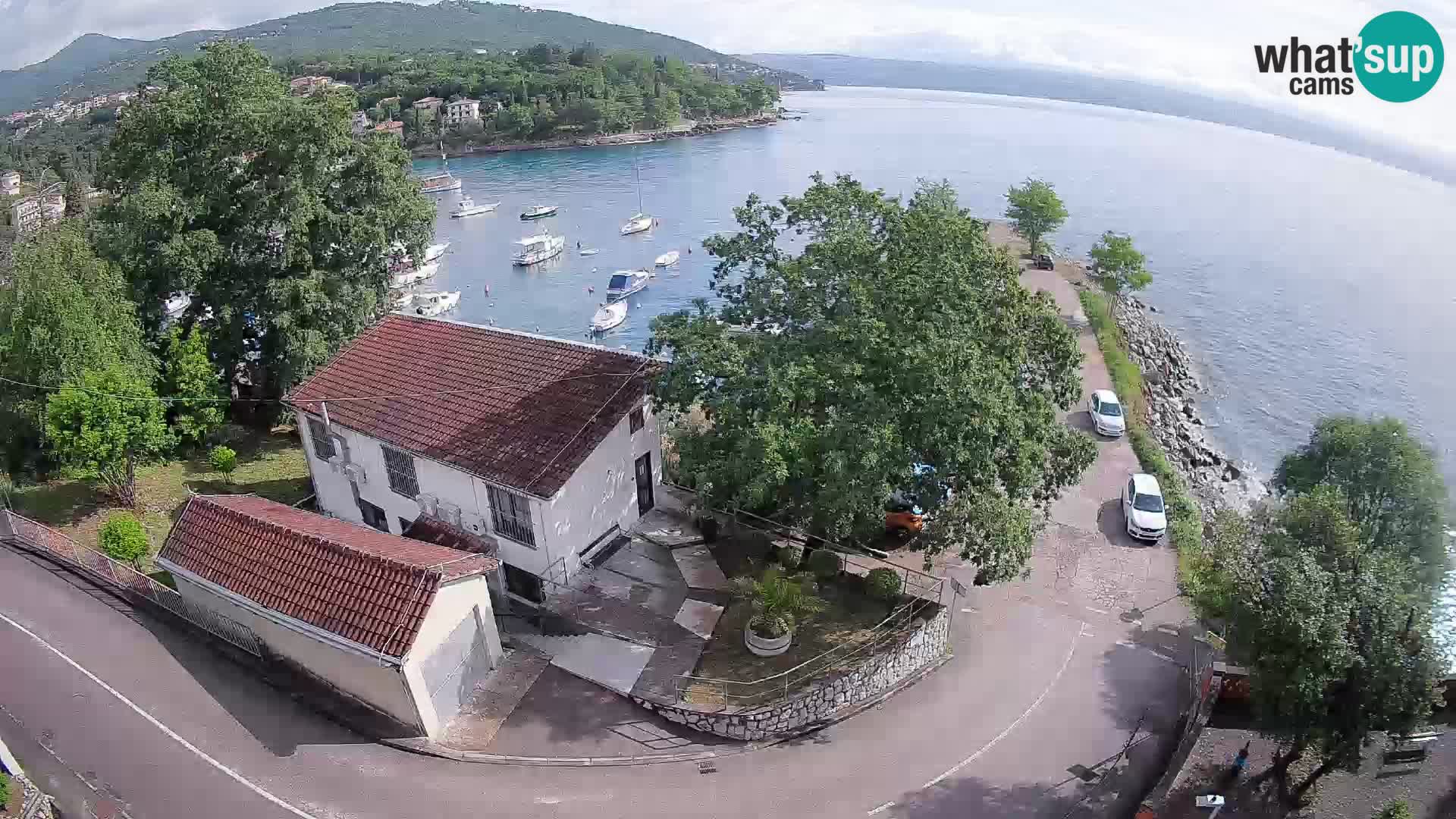 Webcam puerto de Ika – Vista en directo y luces de Opatija