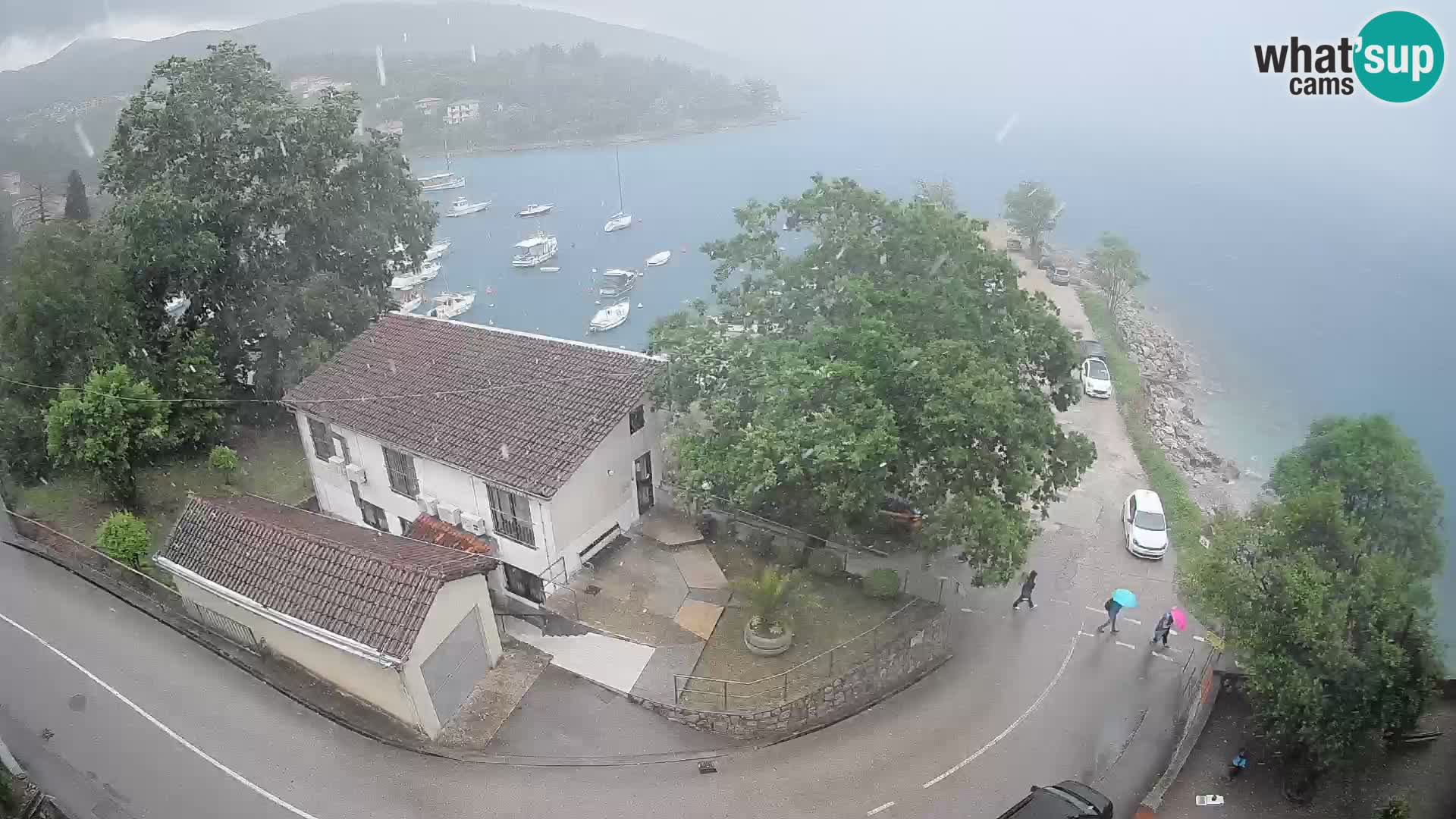 Webcam puerto de Ika – Vista en directo y luces de Opatija