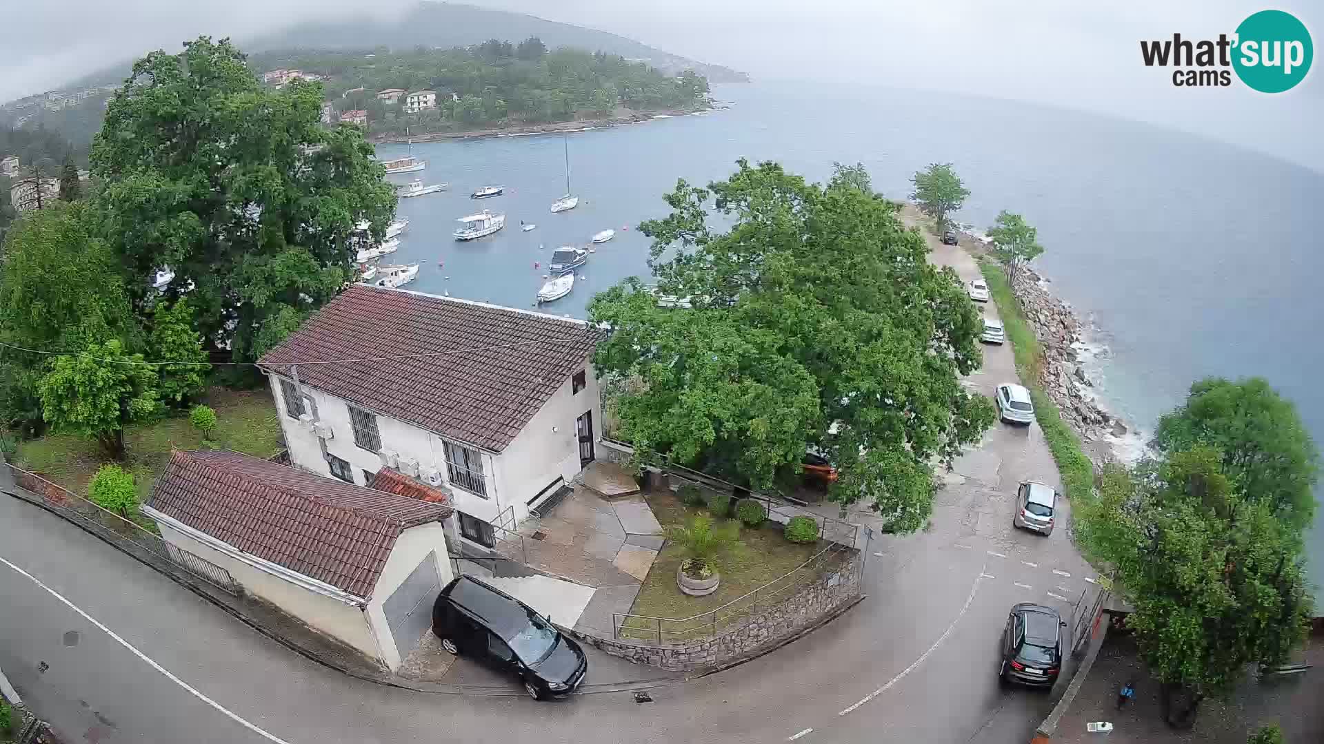 Webcam puerto de Ika – Vista en directo y luces de Opatija